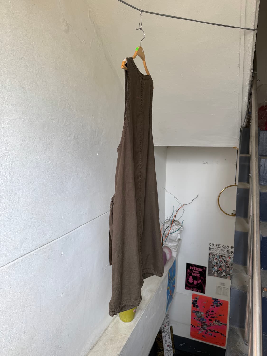 빈티지 카키 오버사이즈 원피스 상품이미지7
