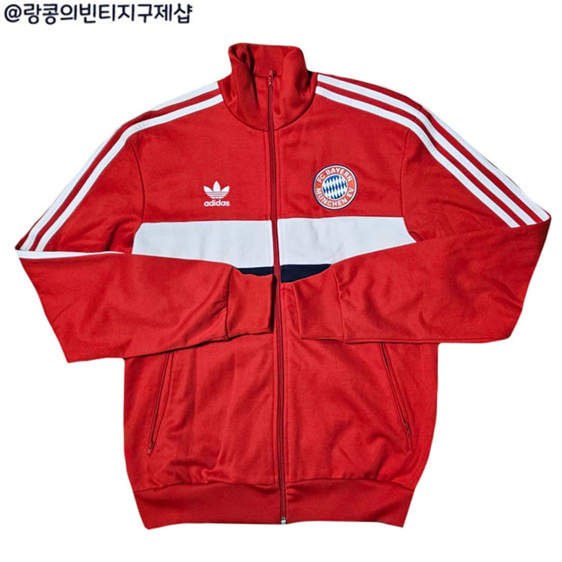 아디다스 올드스쿨 빈티지 불꽃 바이에른 뮌헨 져지 자켓 상품이미지1