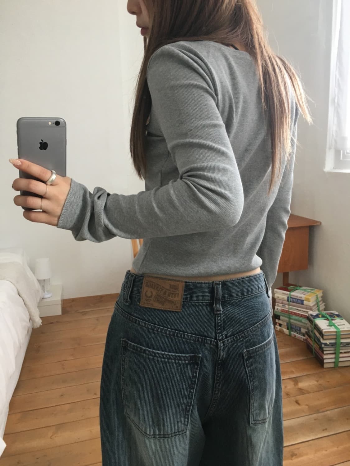 스트라이프 데님 팬츠 상품이미지1