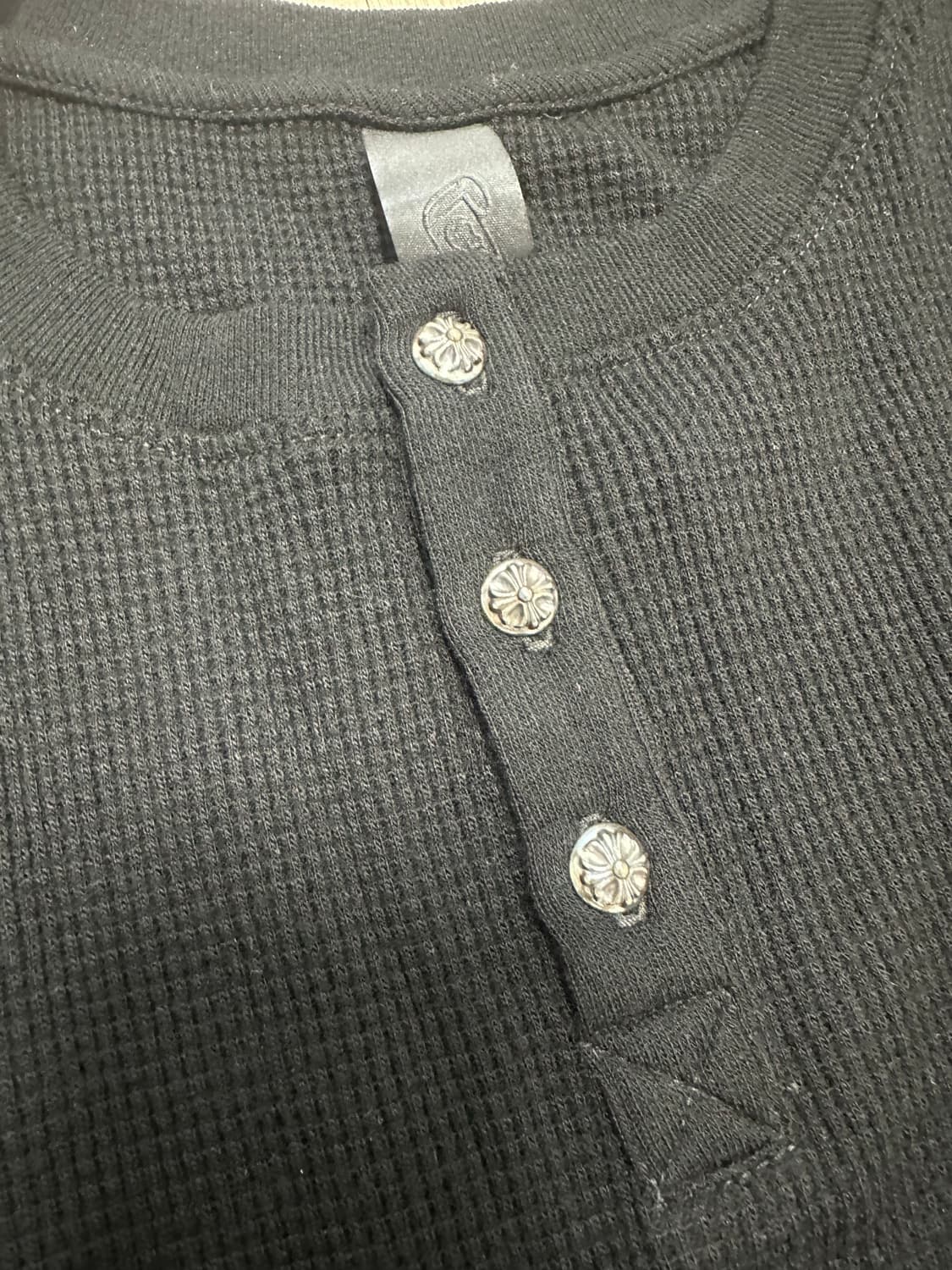 [XL]크롬하츠 크로스볼 와플 헨리넥 블랙 새상품 상품이미지2