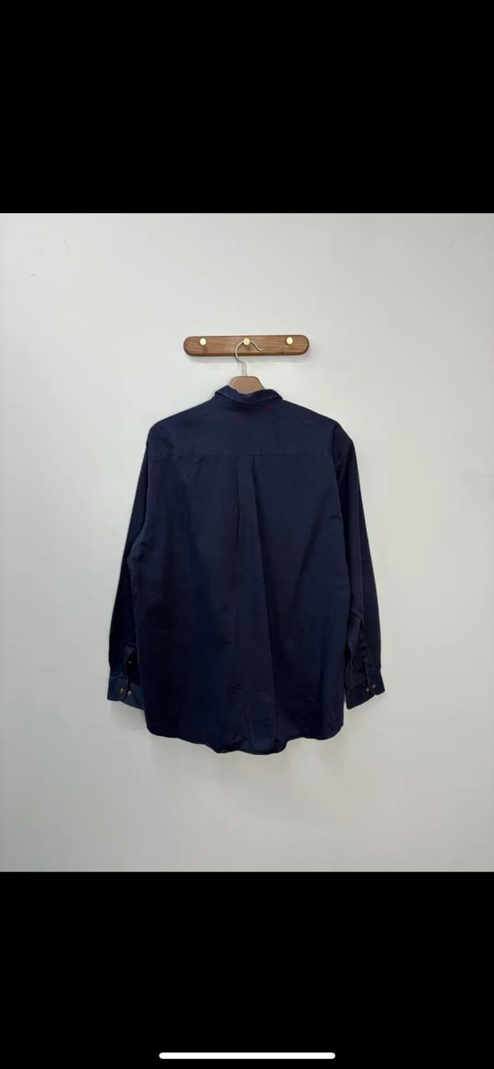 칼하트로고 네이비 워크셔츠 H1157 상품이미지4