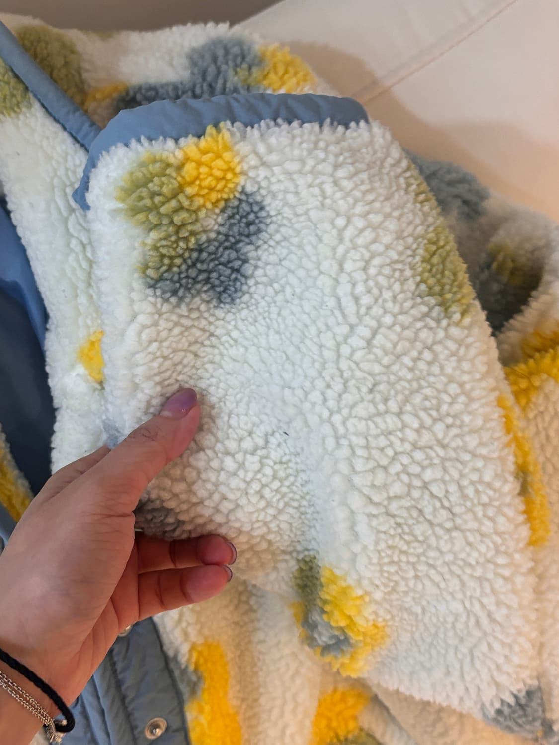 마가린 핑거스 부클 후리스 /  꽃무늬 뽀글이 점퍼 상품이미지4