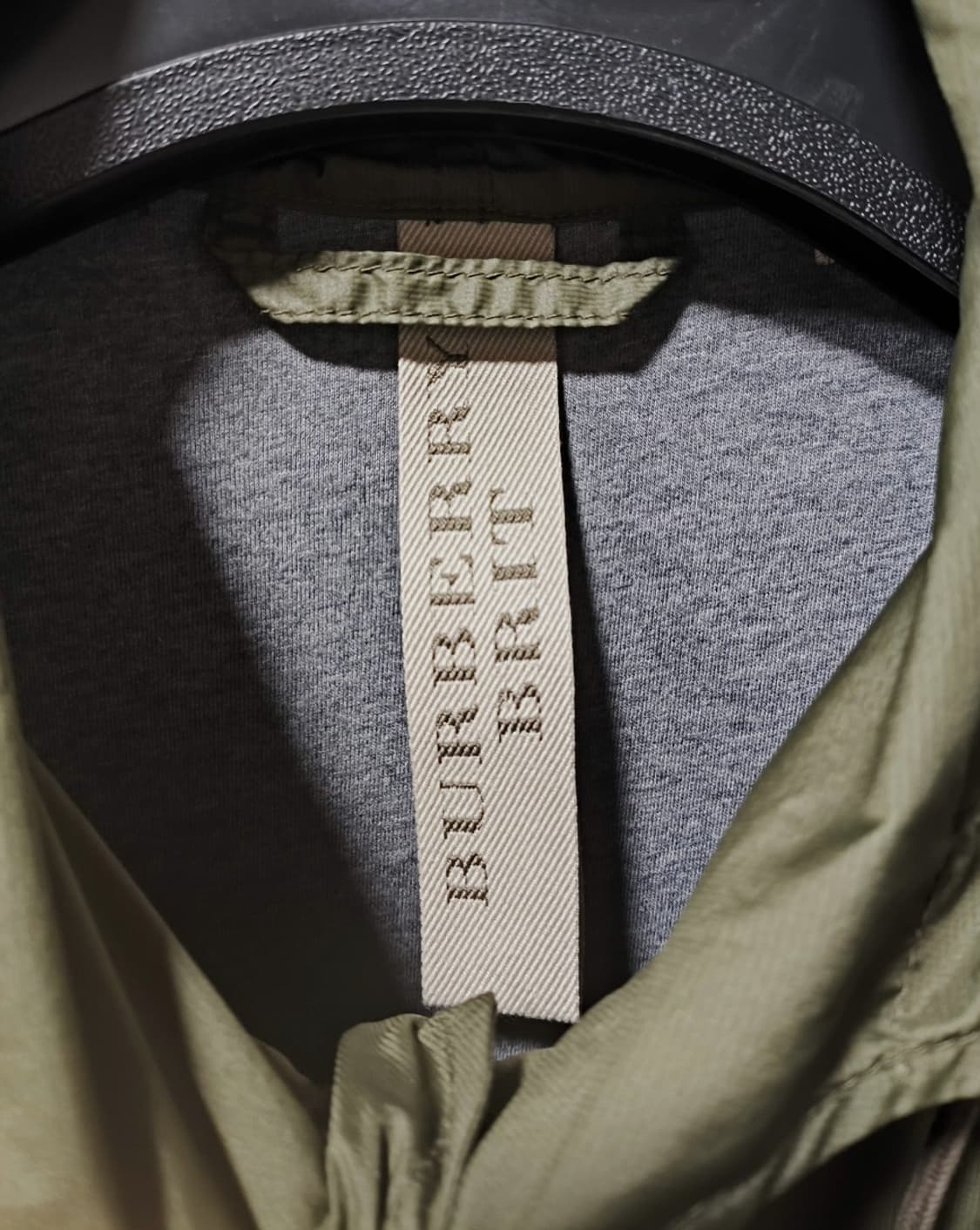 L 버버리 나일론 스트링 후드 야상 모즈코트 카키 상품이미지2