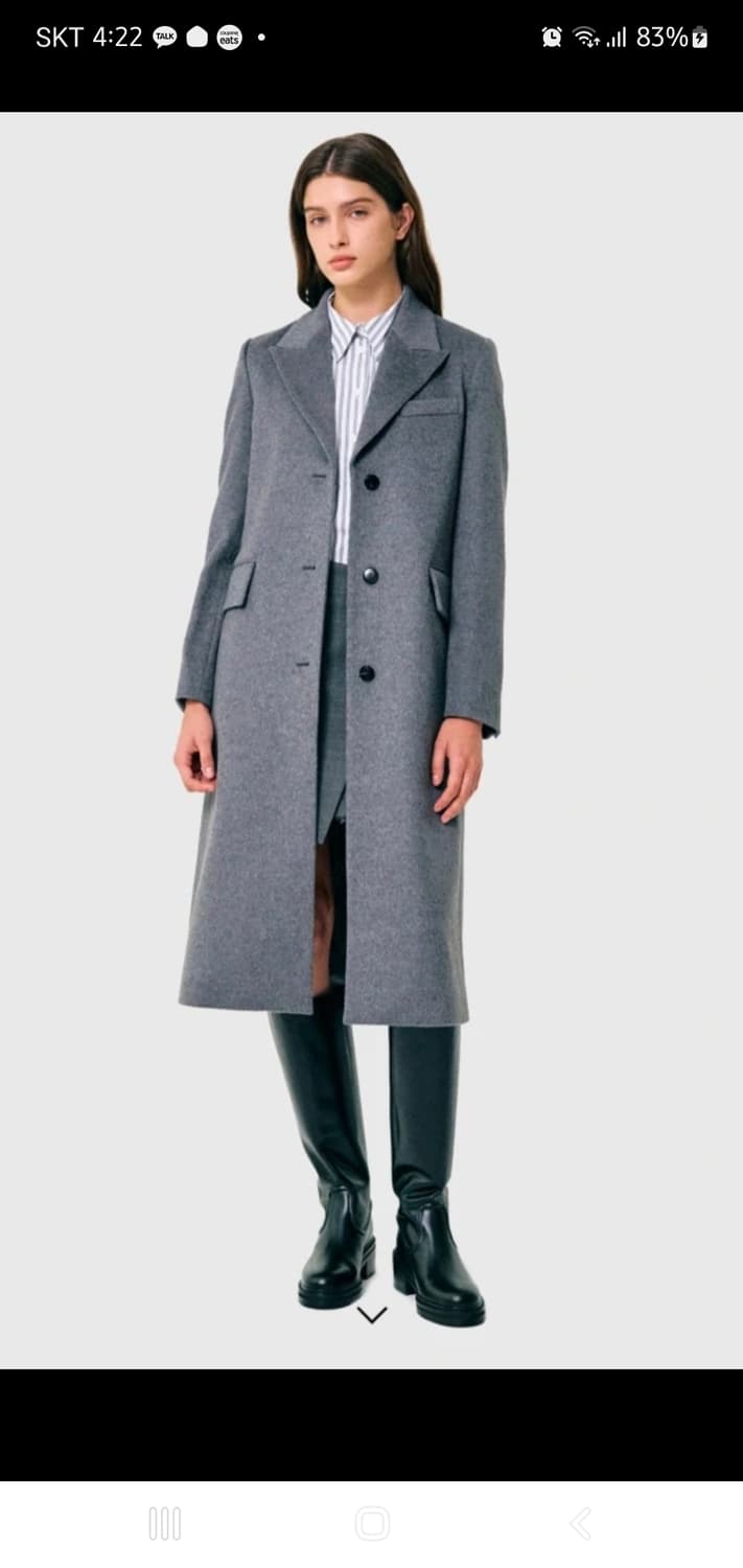 Maje  그레이 롱 코트 36사이즈 새상품급 상품이미지1