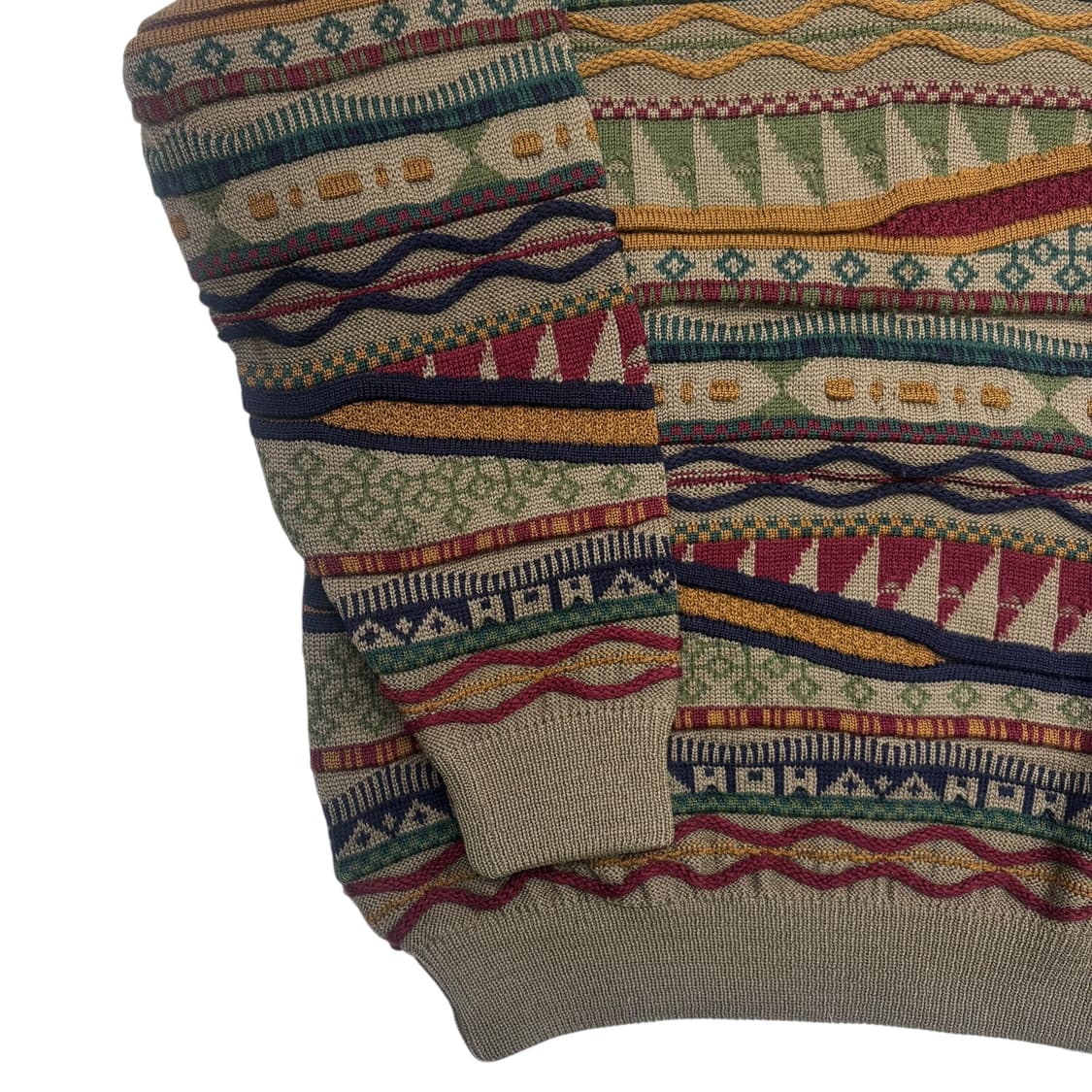 Australia 빈티지 멀티 패턴 울 니트 스웨터 L 상품이미지3