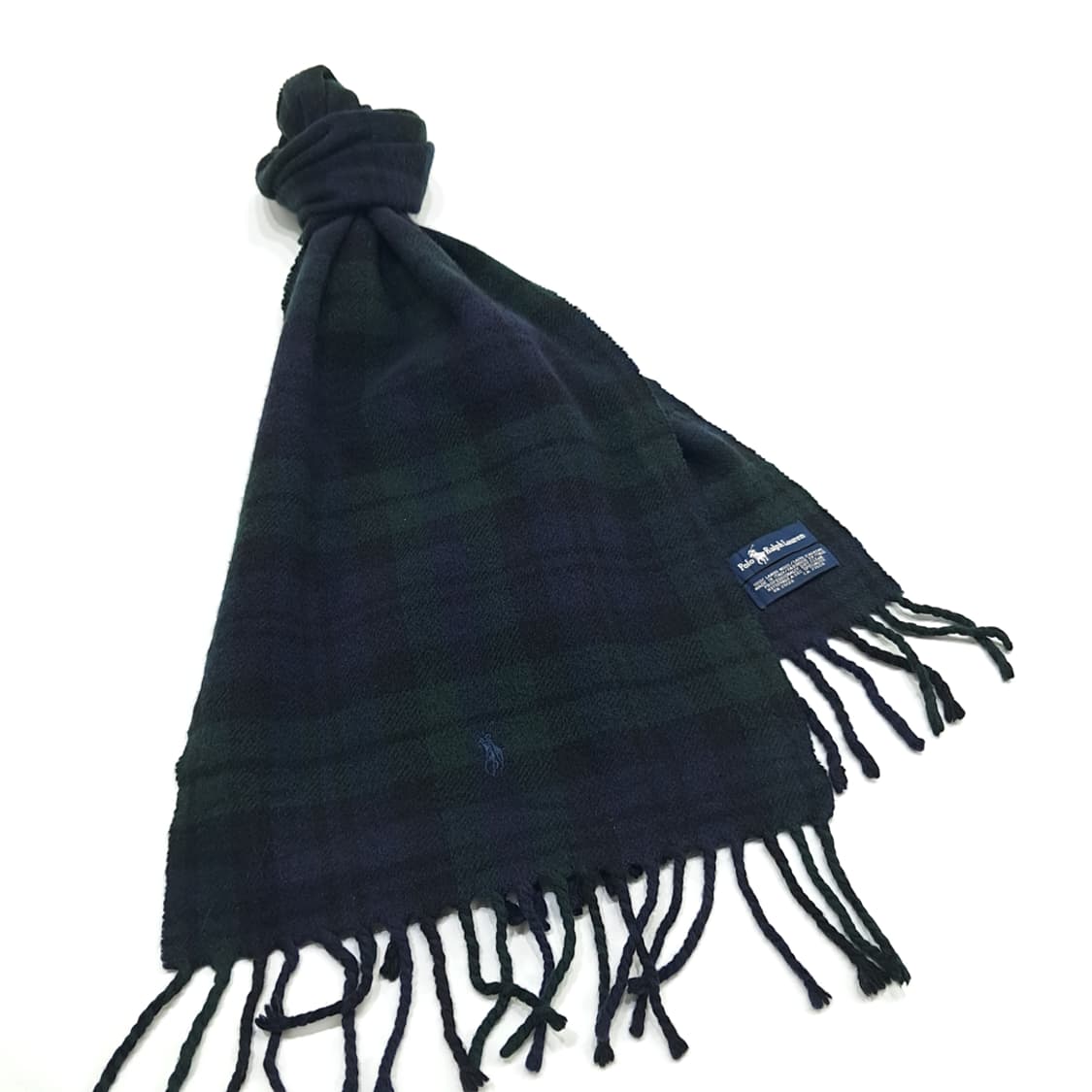 MX109 폴로 랄프로렌 블랙워치 타탄체크 램스울 목도리 머플러 상품이미지5