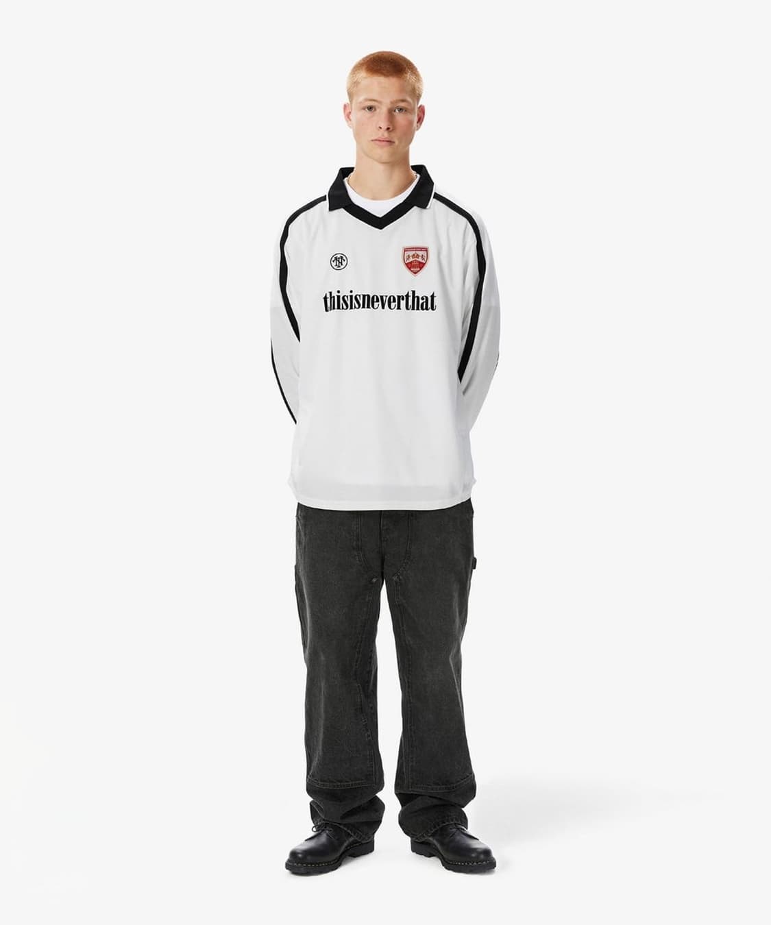 디스이즈네버댓 Soccer Jersey White 저지 긴팔 티셔츠 XL 상품이미지4