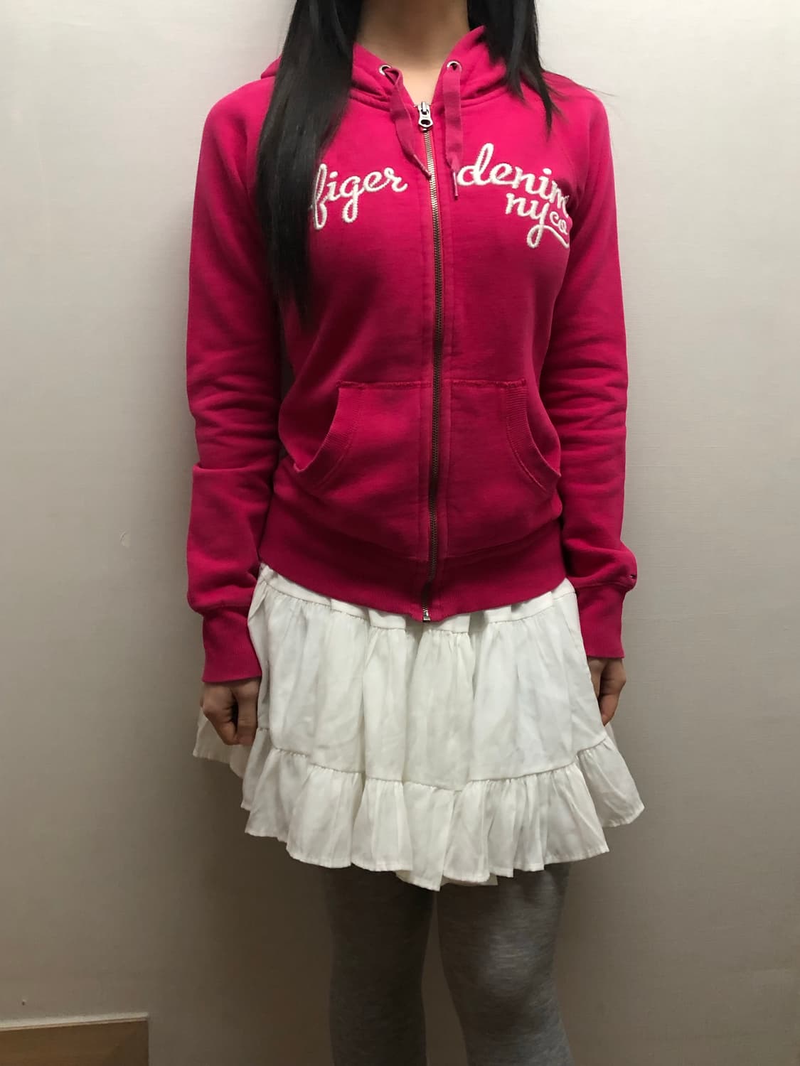 빈티지 타미힐피거 핑크 후드집업 상품이미지8