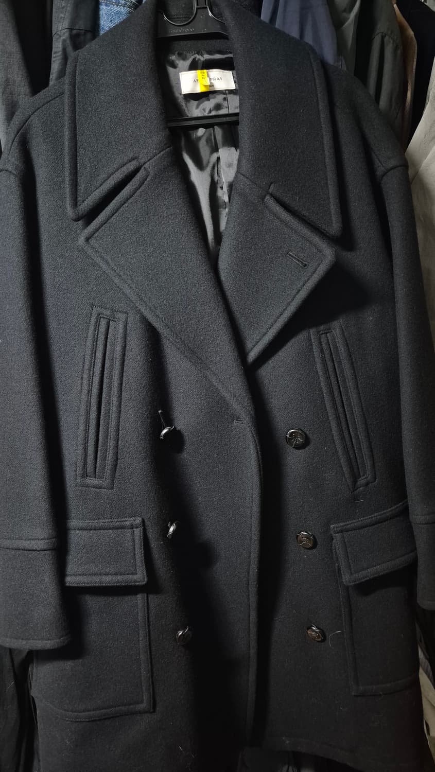 애프터프레이 셔먼 더블 피코트 블랙 M 사이즈 상품이미지3