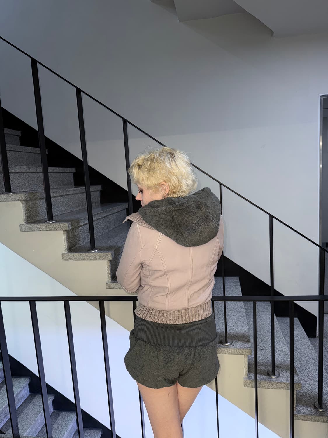 bold knit real leather jacket 상품이미지5