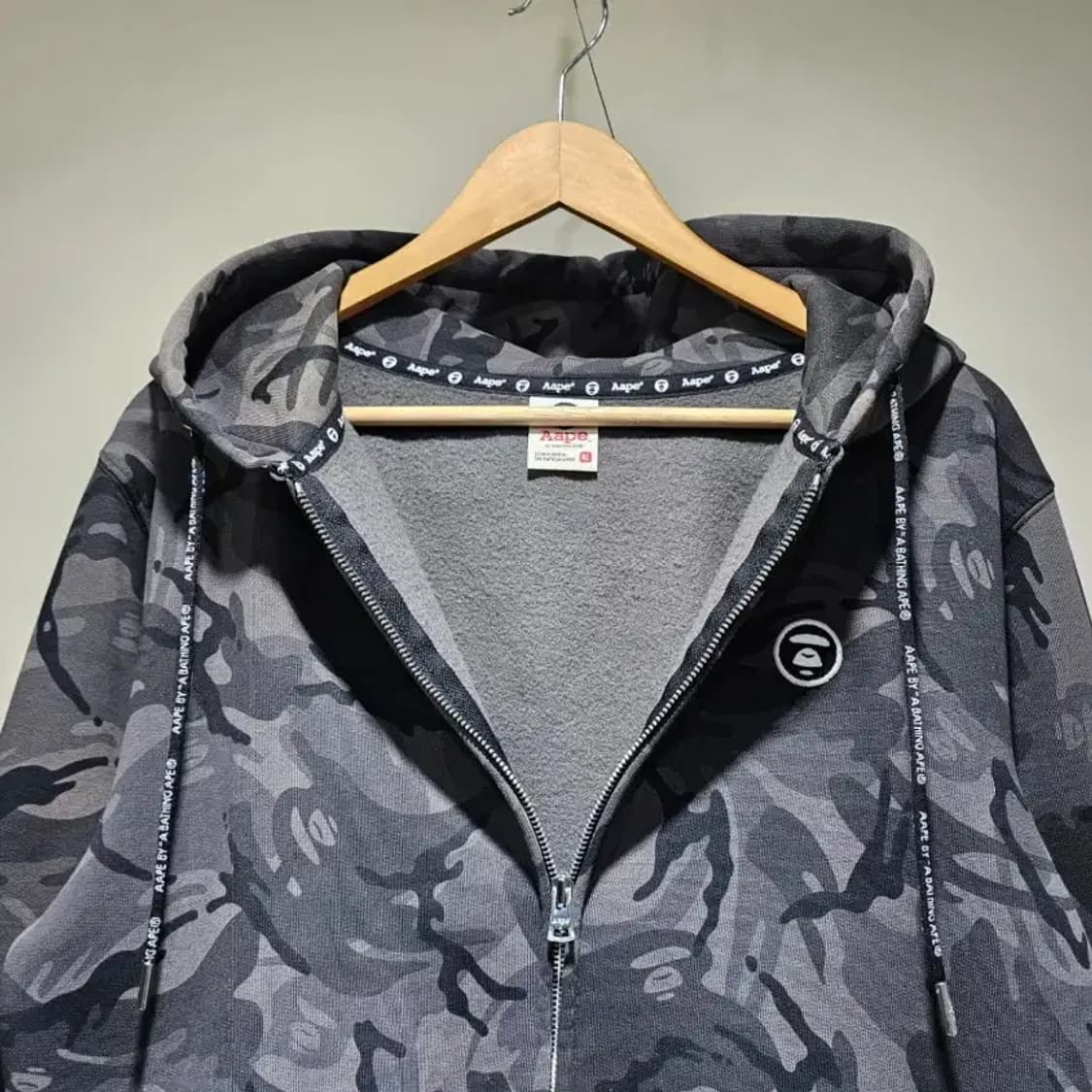 에이프(AAPE) 베이프 문페이스 카모 후드 집업 100 상품이미지8