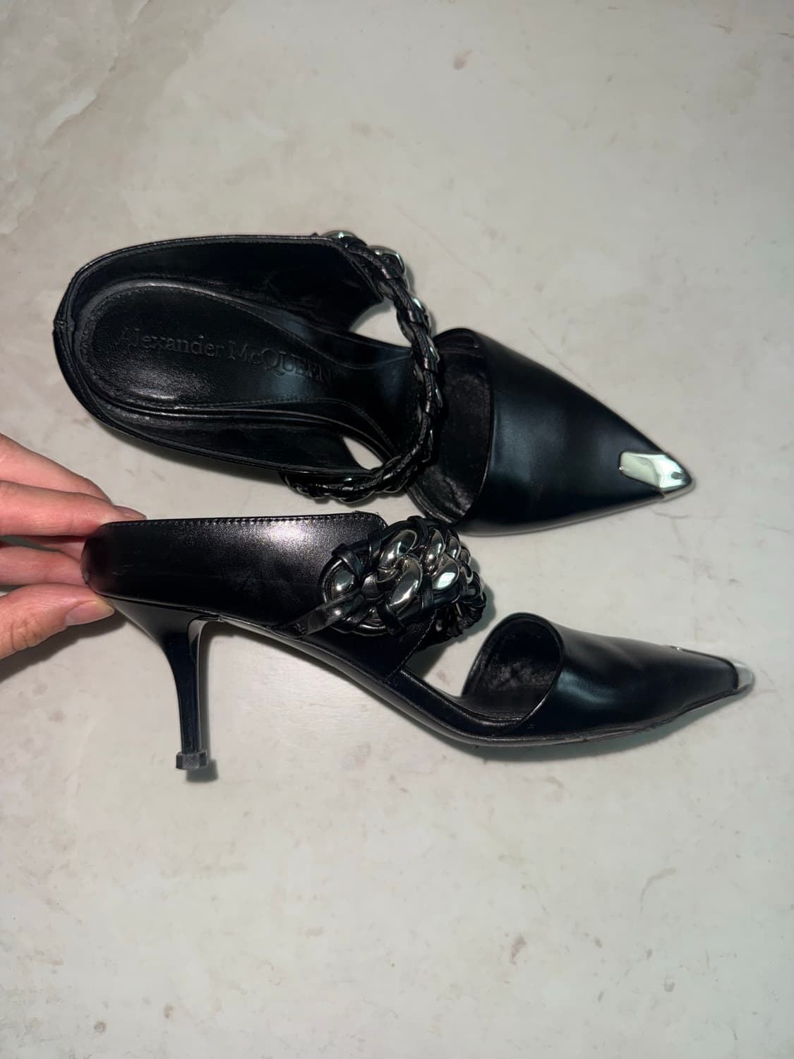 Alexander McQueen Punk Chain Mules 상품이미지2