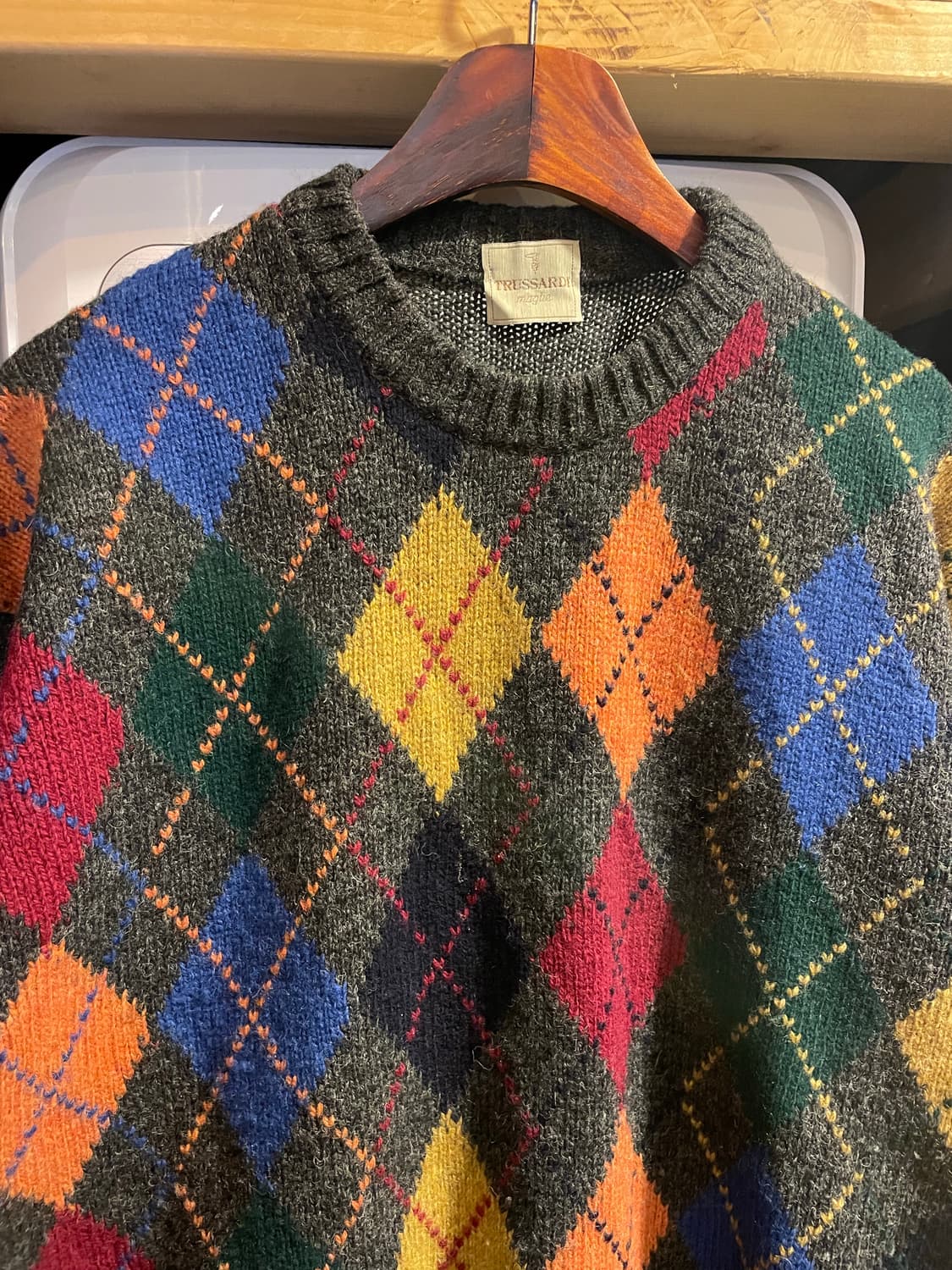 Trussardi argyle knit 상품이미지2