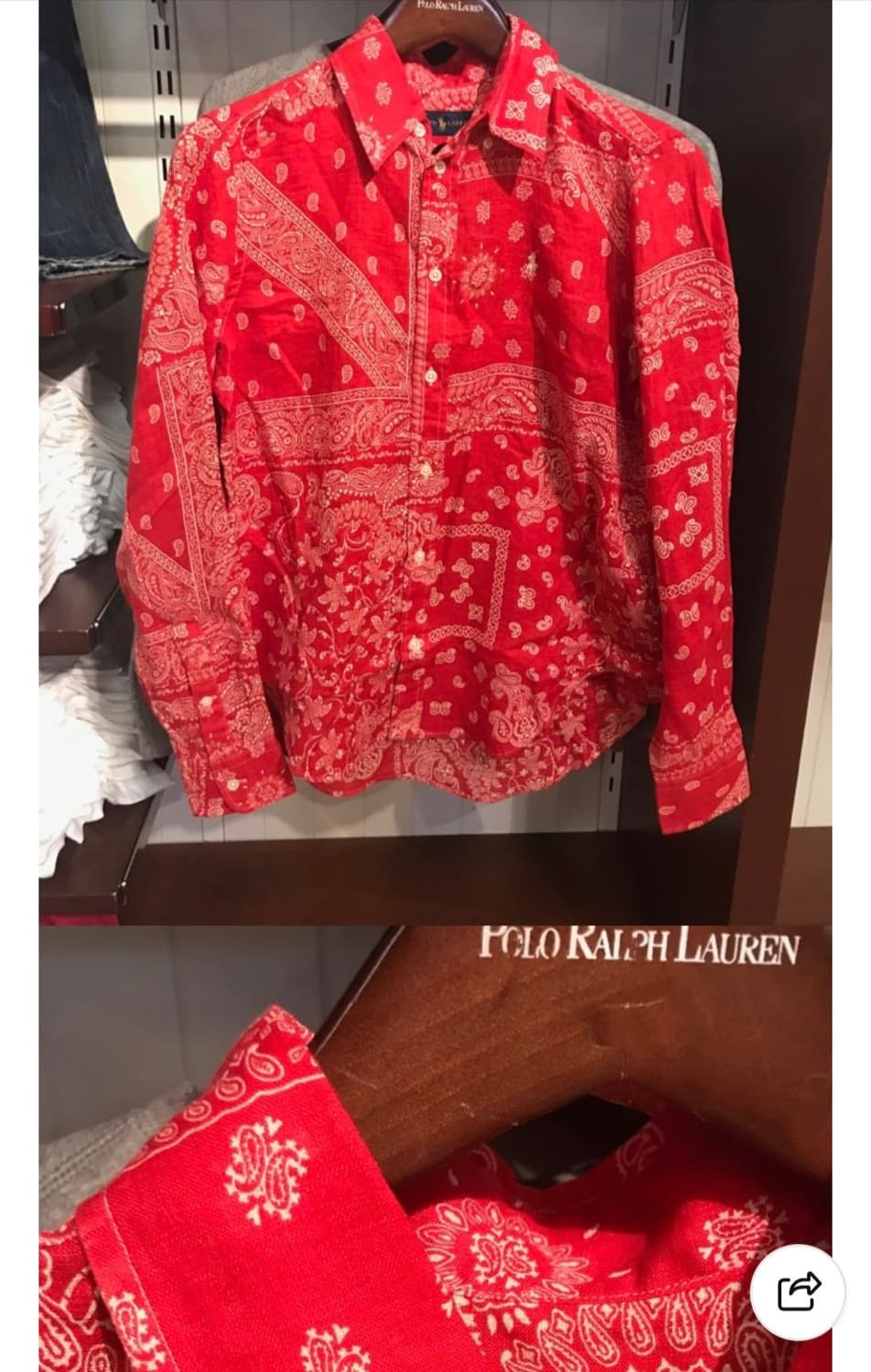 폴로 랄프로렌 페이즐리 반다나 린넨셔츠 상품이미지9