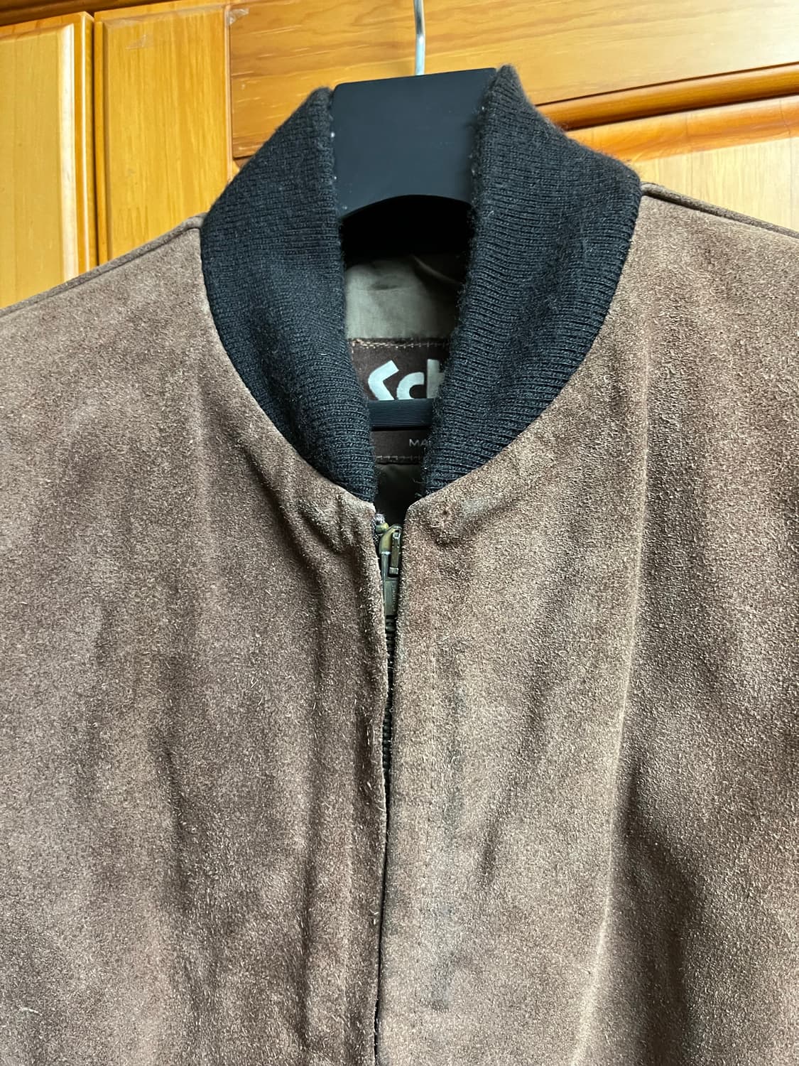 쇼트 스웨이드 가죽자켓(가죽봄버) 42 상품이미지2