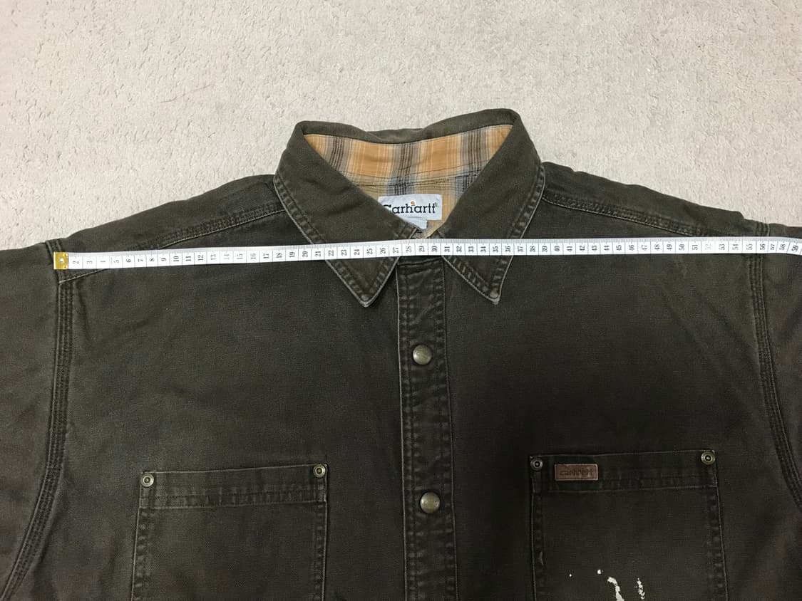 Carhatt 칼하트 다크브라운 누빔 워크 셔츠자켓 xL 상품이미지10