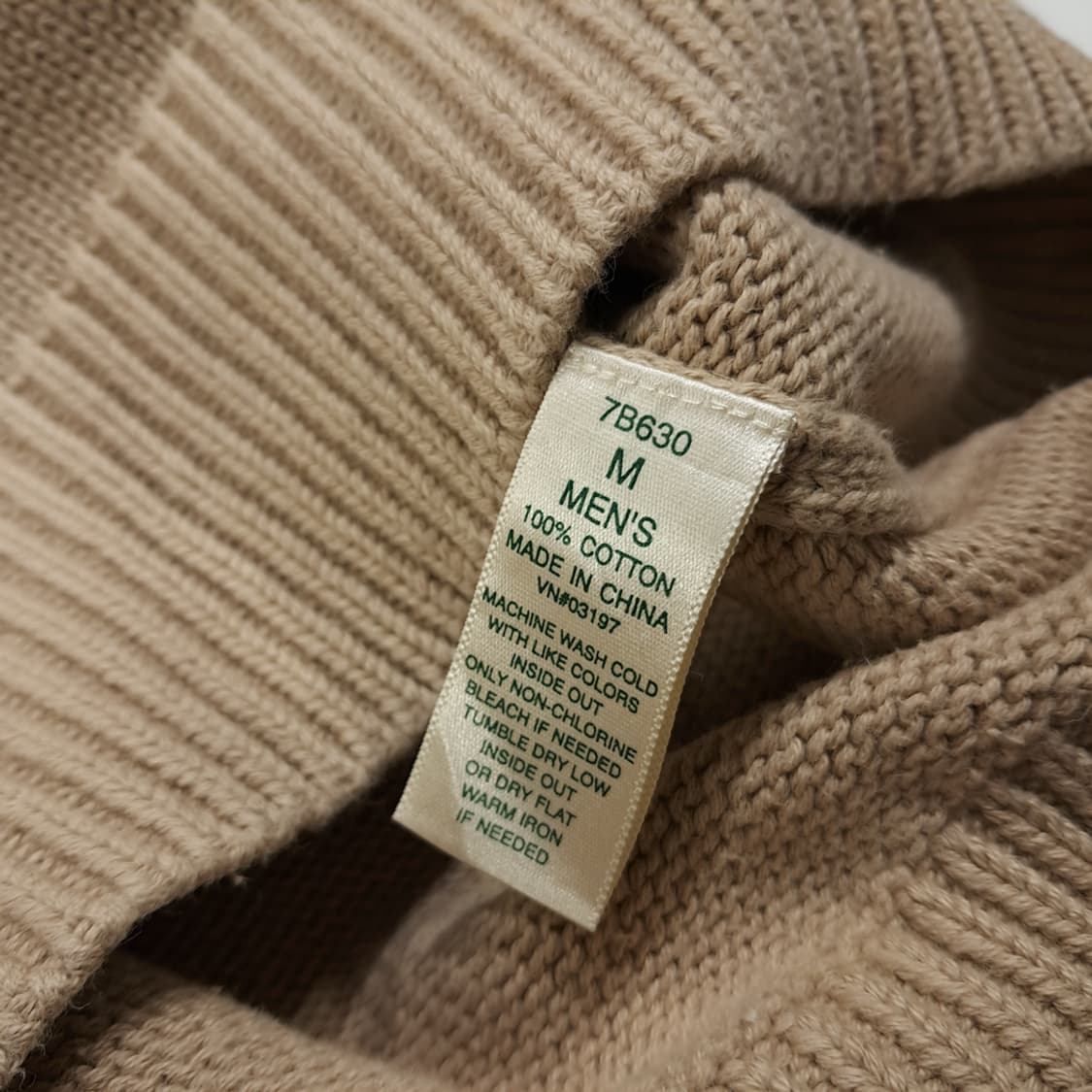 CL107 M 엘엘빈 코튼 리브드 하프 집업 니트 상품이미지4