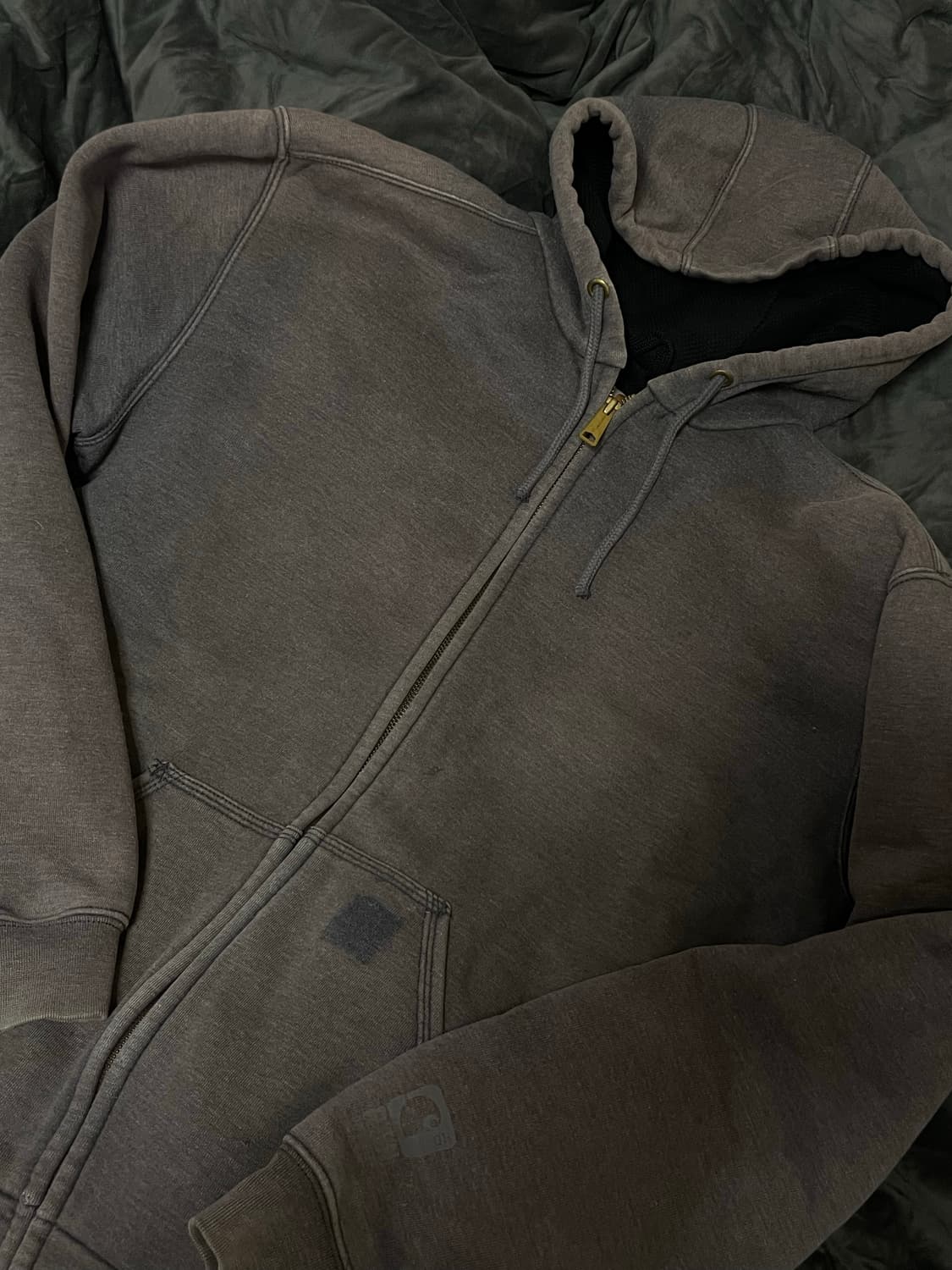 빈티지 칼하트 썬페이딩 써멀 후드집업  상품이미지2