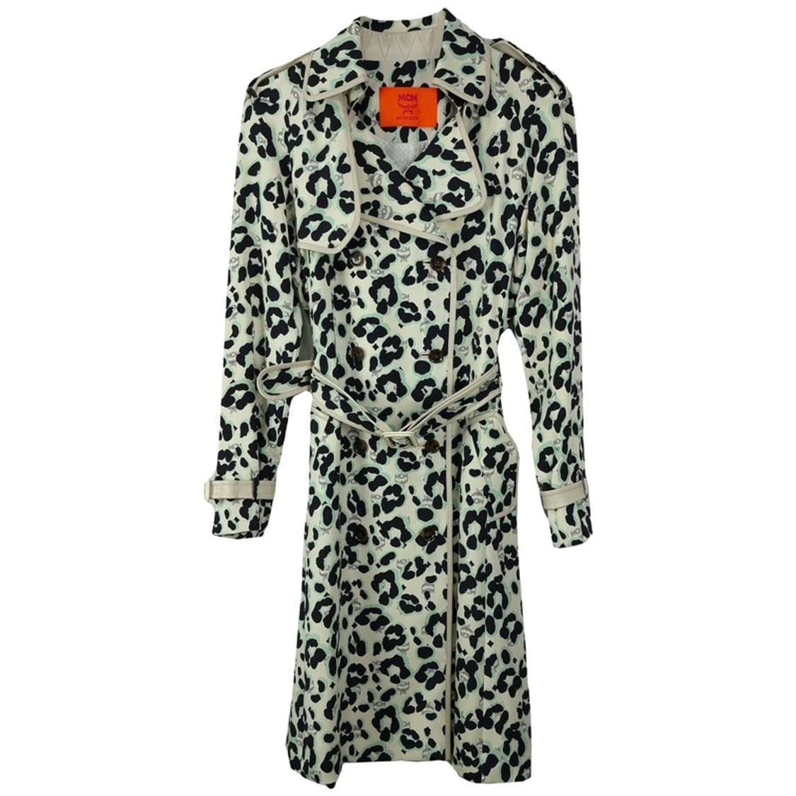 [MCM 엠씨엠] 멀티 패턴 벨티드 실크 더블 트렌치 코트 M19729 상품이미지2