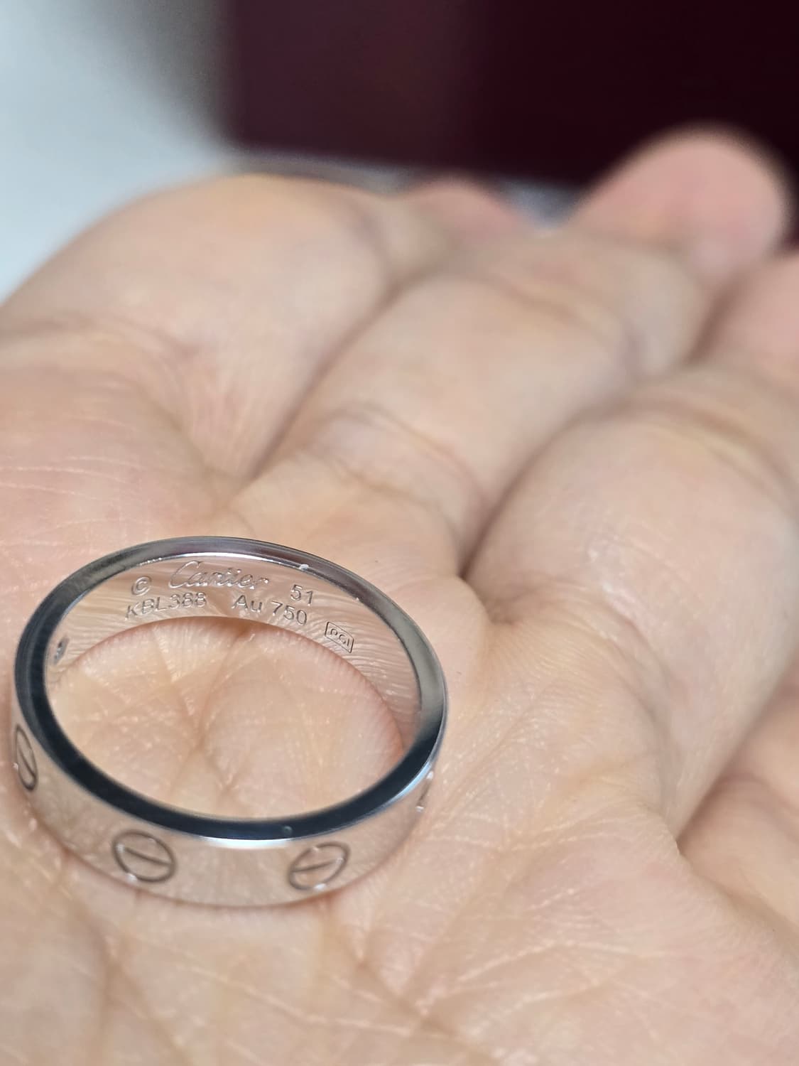 까르띠에 러브링 다이아 화이트골드 51호 새상품 상품이미지3