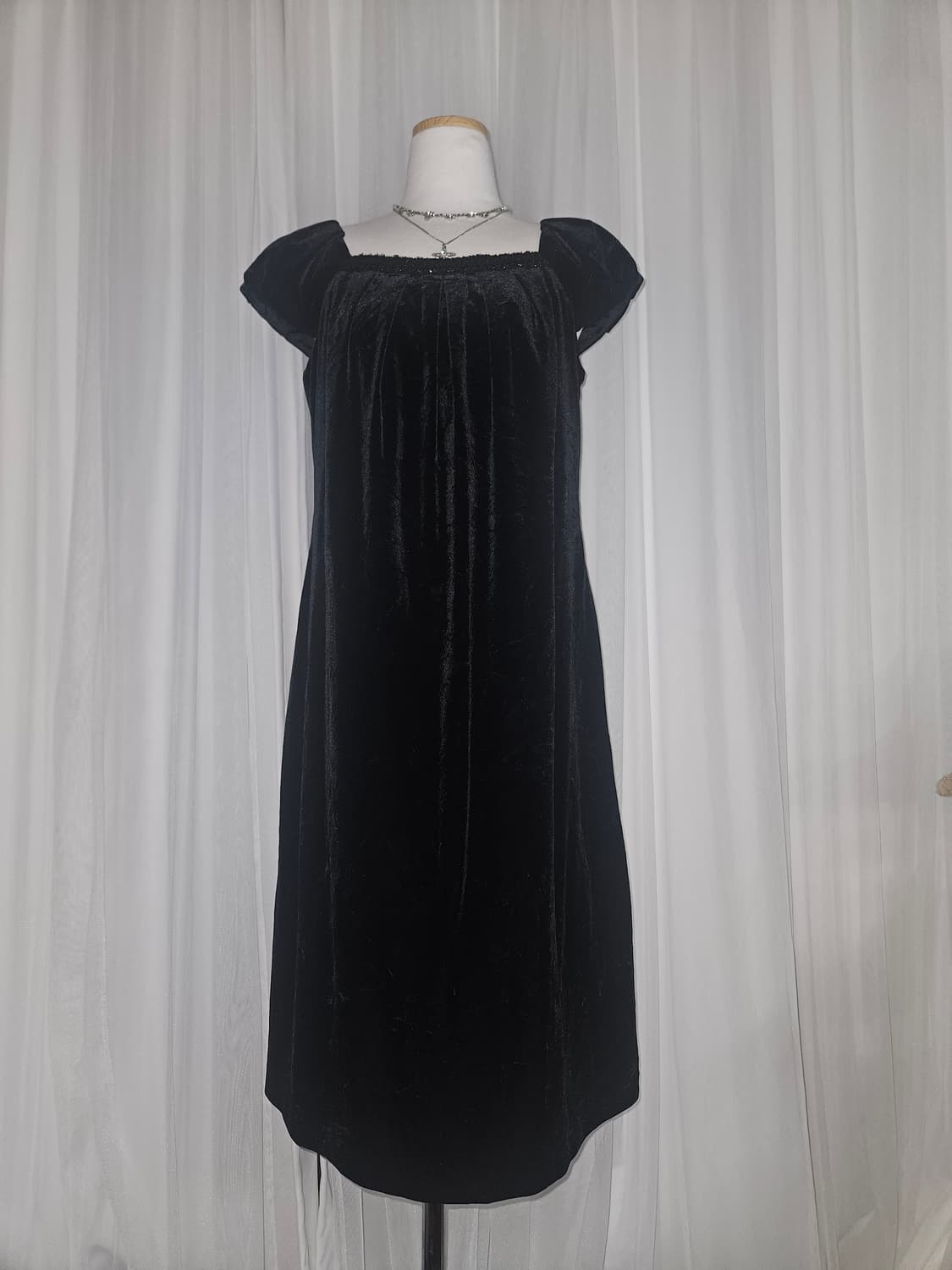 theoria 빈티지 벨벳 드레스 니혼진 공겜여주 히메갸루 고스 고딕 상품이미지1