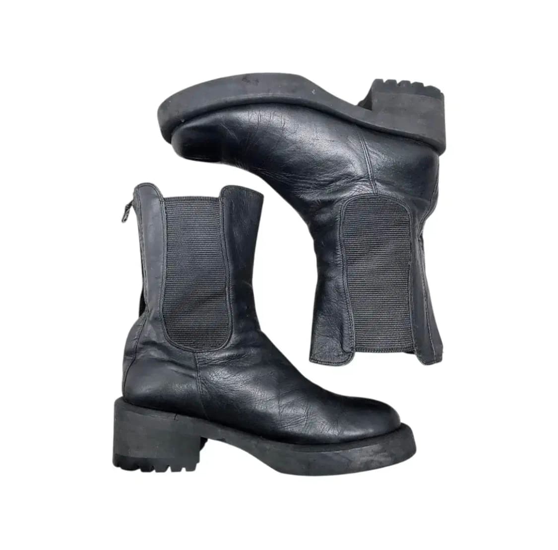 요지 야마모토 느와르 레더 첼시 부츠 상품이미지3