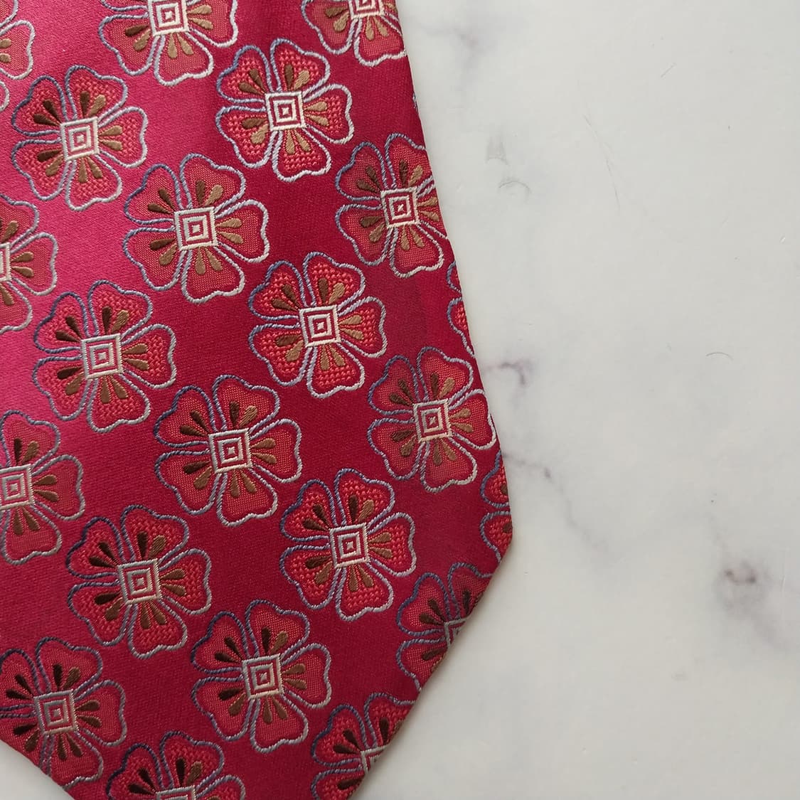 에르메네질도 제냐 플라워 자카드 넥타이 9.8cm A+~A등급 k2055 상품이미지6