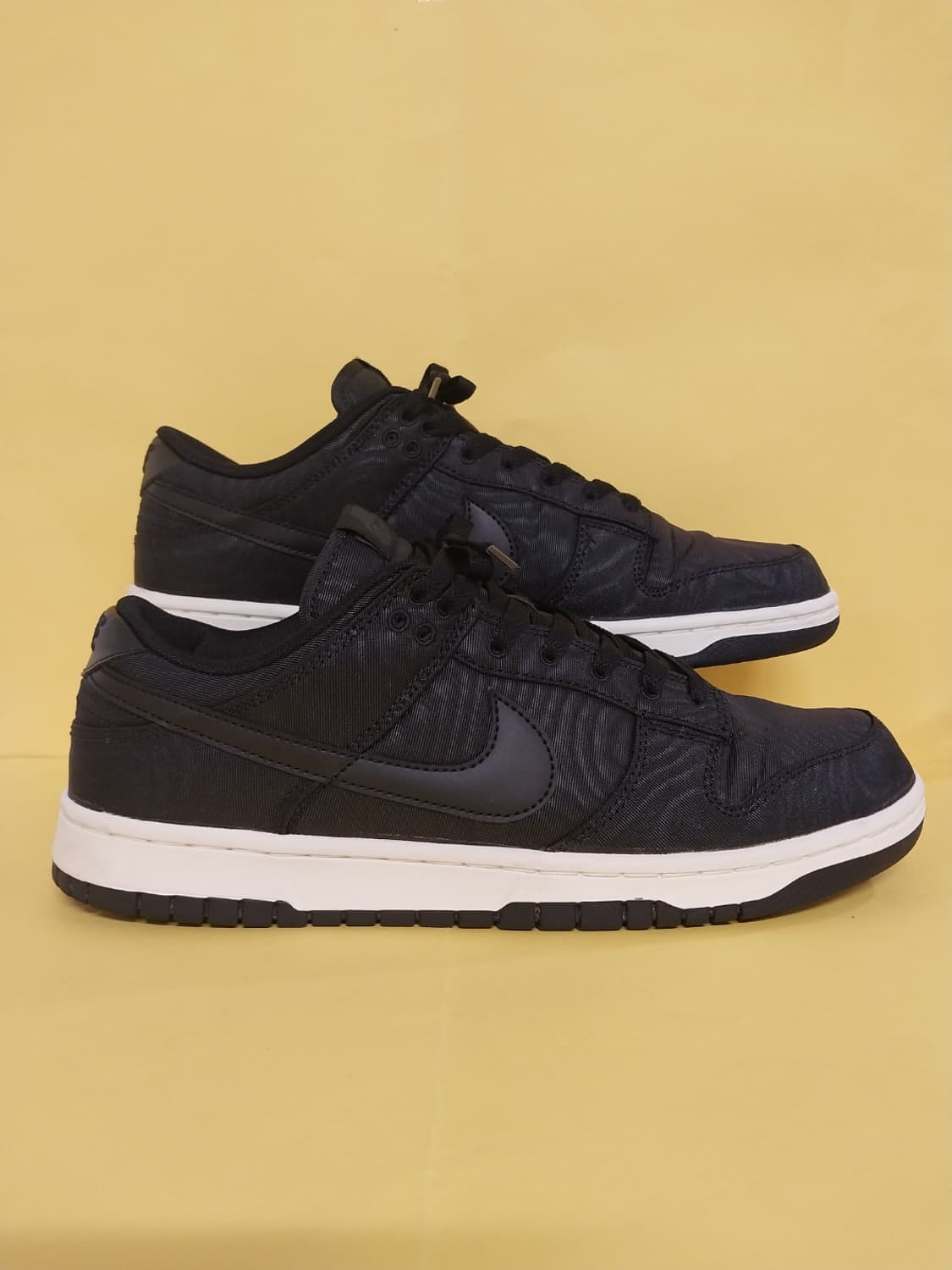 남성 나이키 덩크 로우 레트로 프리미엄 블랙 운동화 (280) 상품이미지3