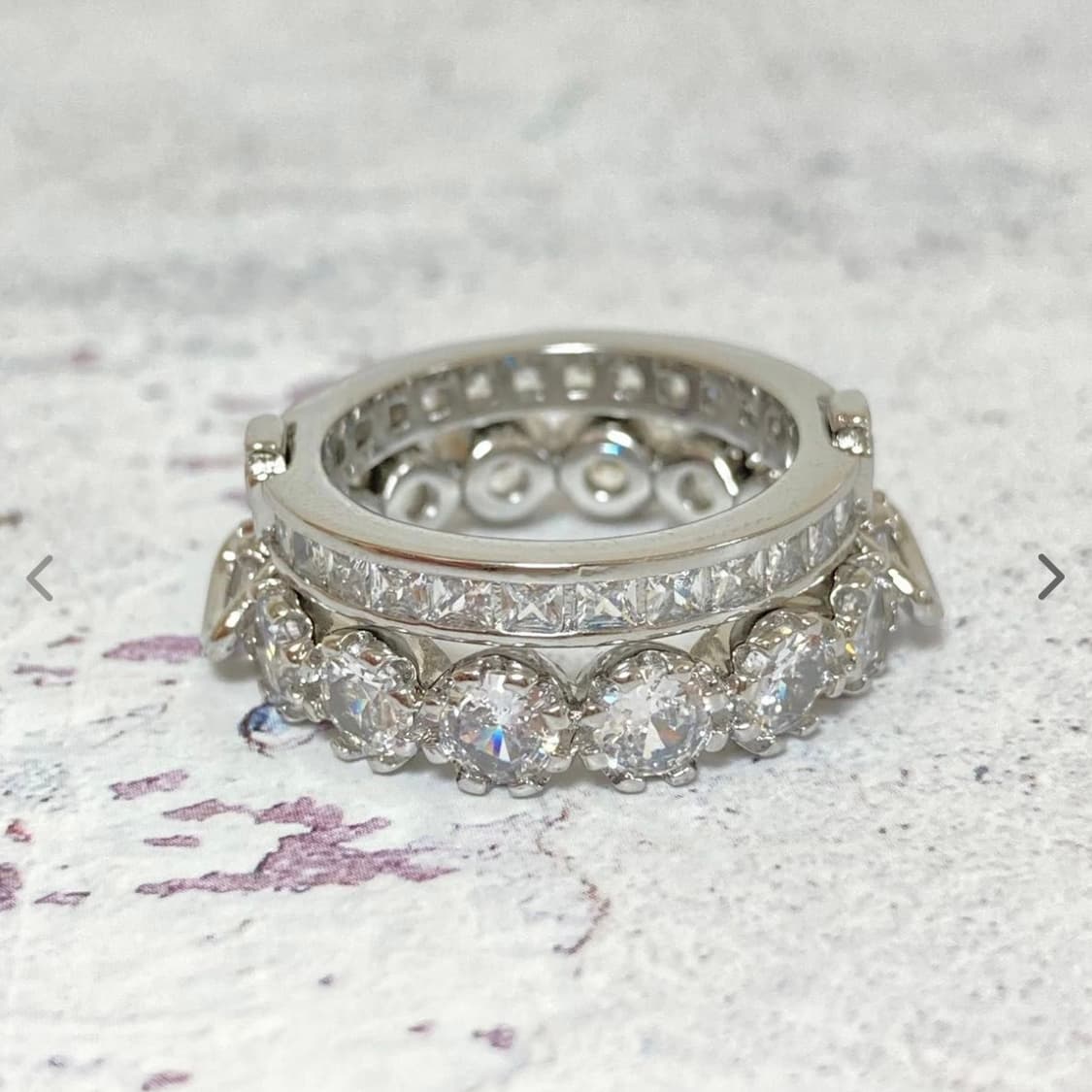 비비안웨스트우드 아카이브 크리스탈 큐빅 orb링 투웨이 반지(새상품) 상품이미지2