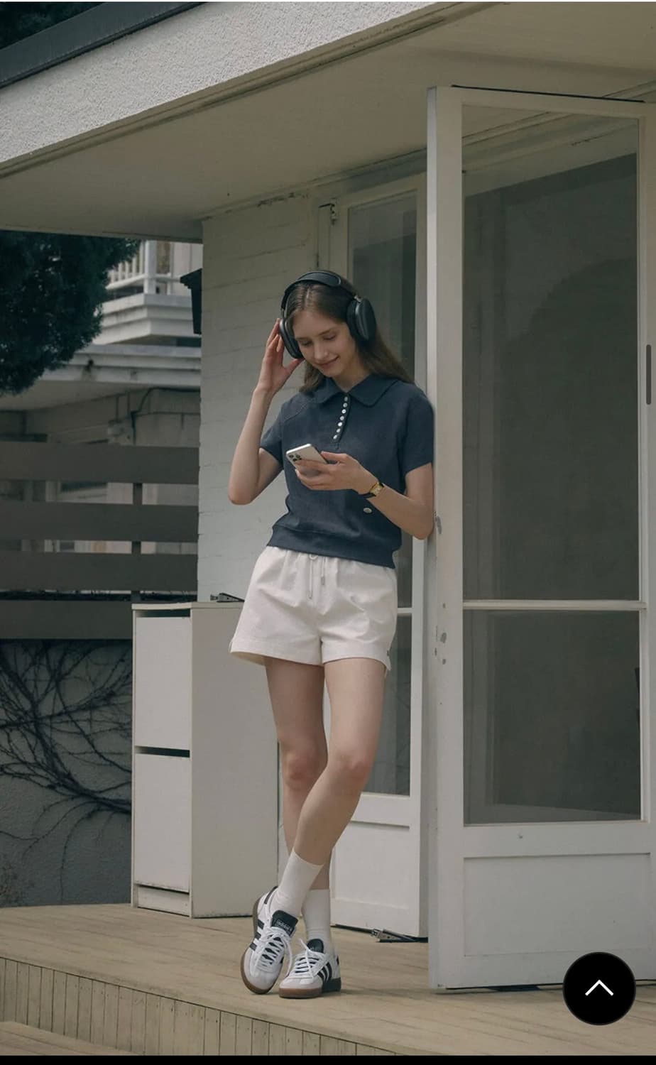 노운베러 카라 포인트 하프 스웻셔츠 피케이 크롭 반팔 티셔츠 상품이미지5