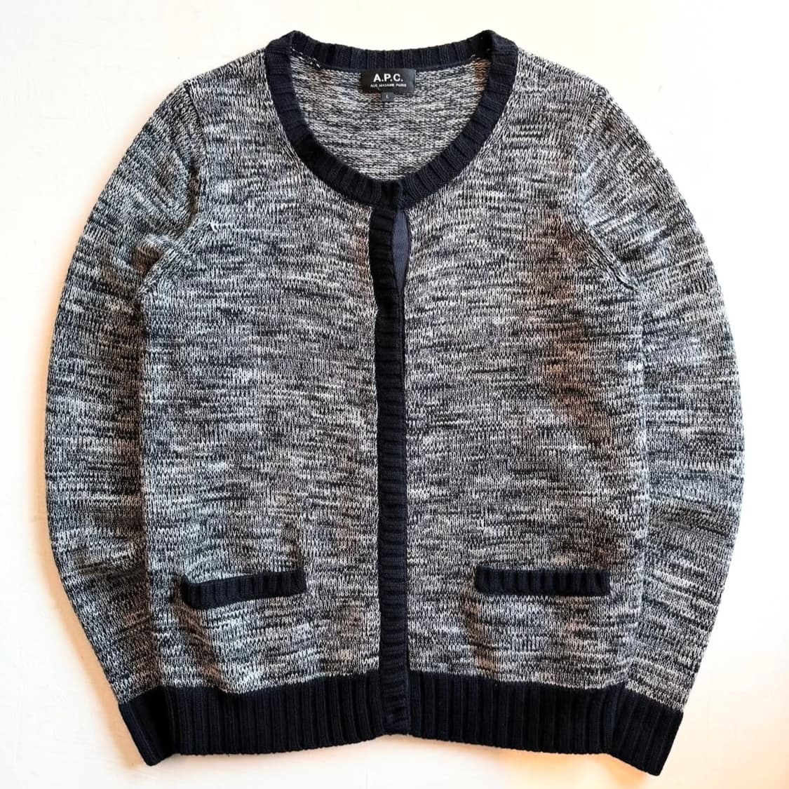 아페쎄 멜란지 트위드 가디건 상품이미지1