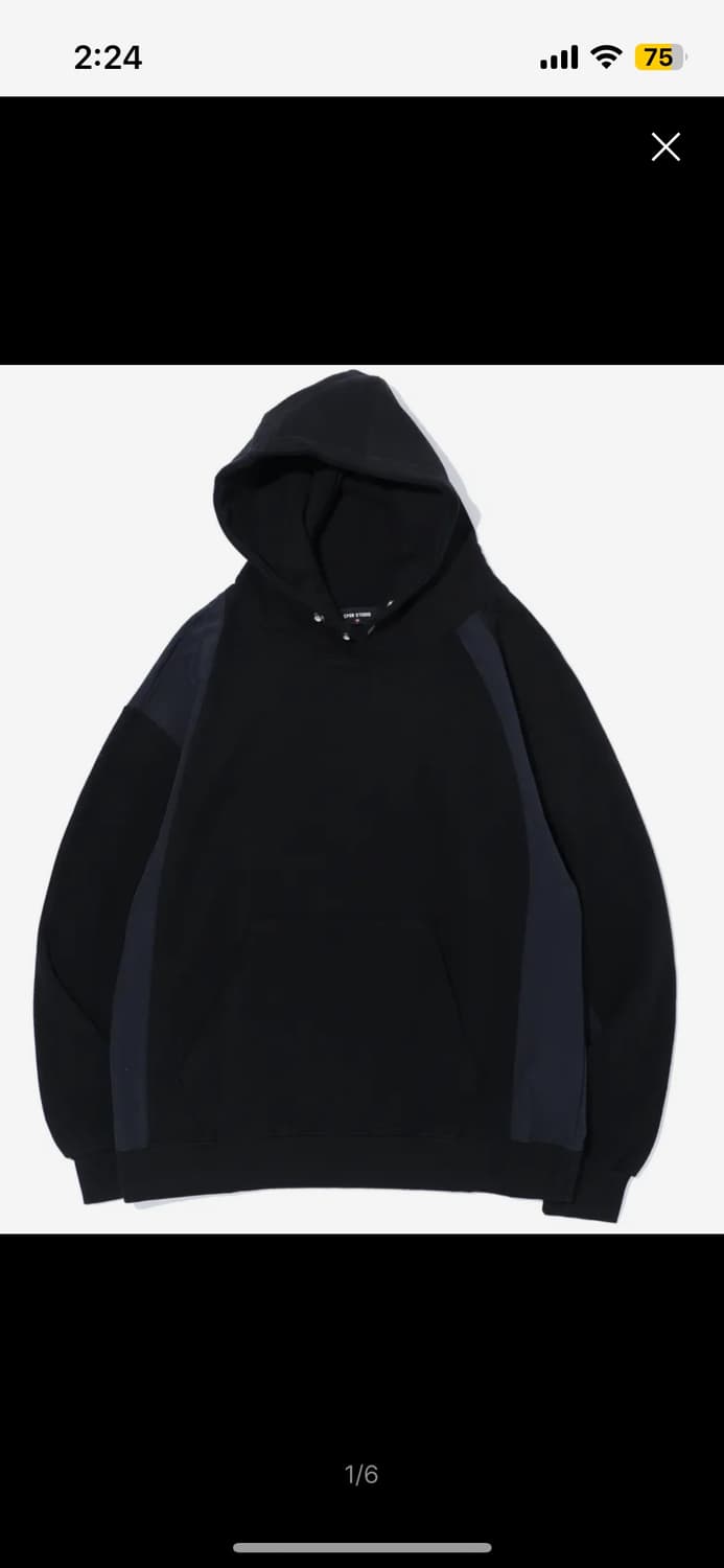 꼼파뇨 아방가르드 스냅 후드 블랙 상품이미지1