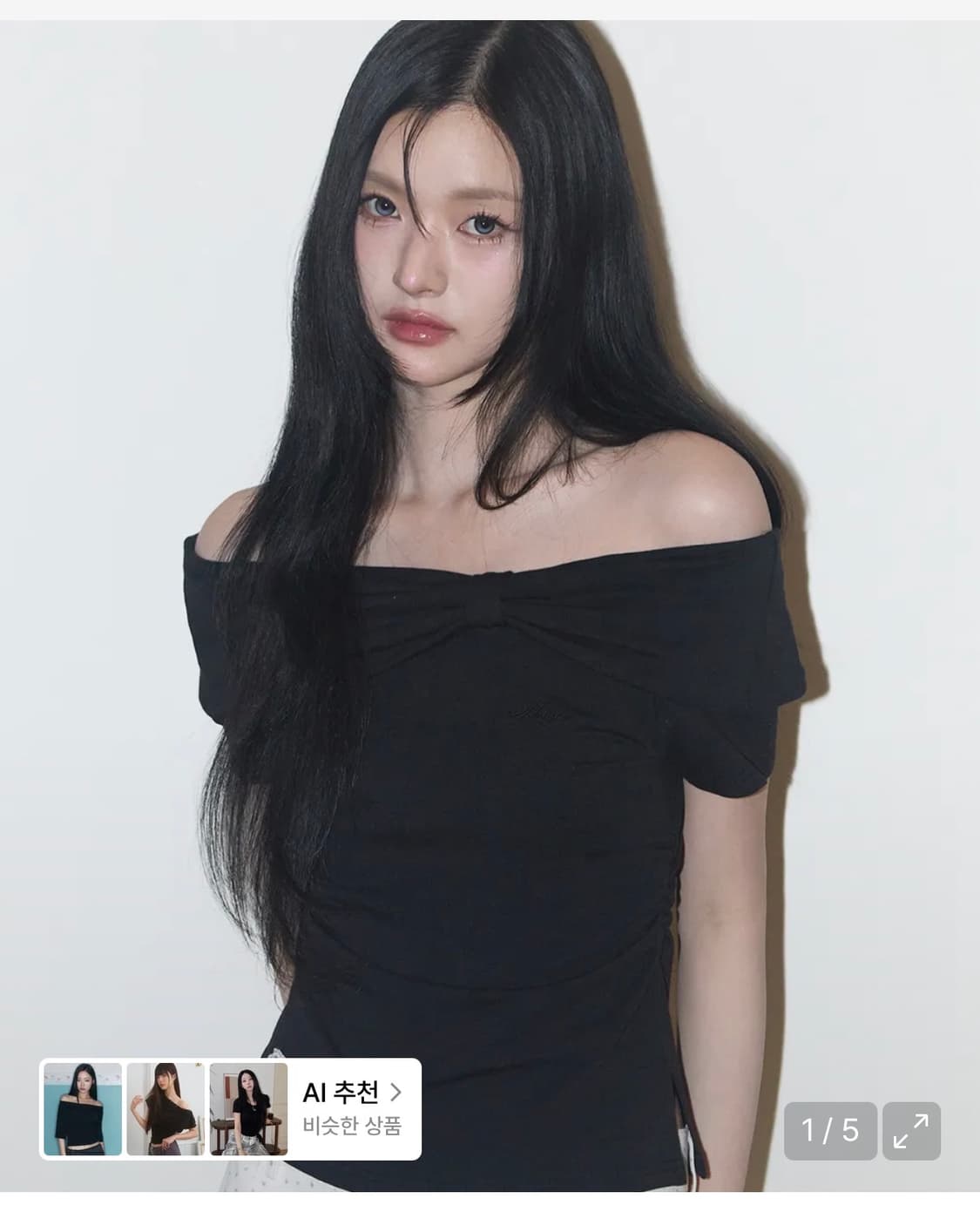 일리고 오프숄더 블랙 상품이미지1