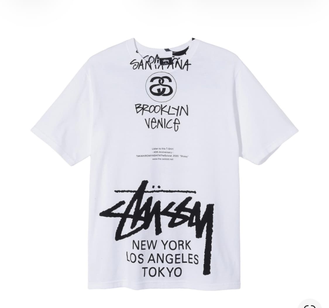 스투시 x 타카히로미야시타 더 솔로이스트 40 월드투어 티셔츠 상품이미지1