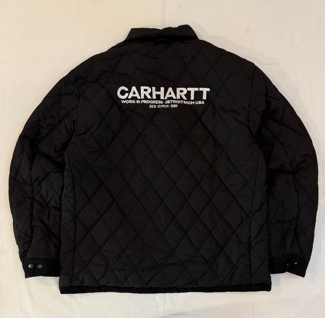 칼하트 WIP 디트로이트 마데라 리버시블 퀼팅 워크자켓 블랙 상품이미지6