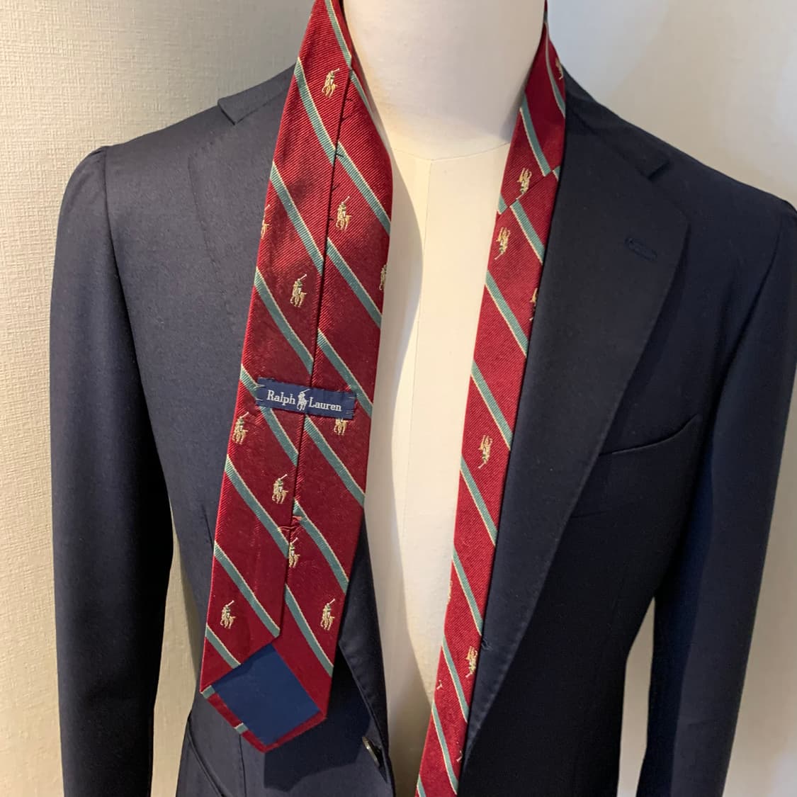 폴로 랄프로렌(POLO) 포니 로고플레이 명품 스트라이프 슬림넥타이 A+ 상품이미지2