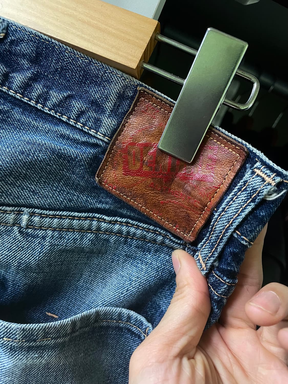 드님 셀비지 데님 팬츠(페이딩 예술) 상품이미지7