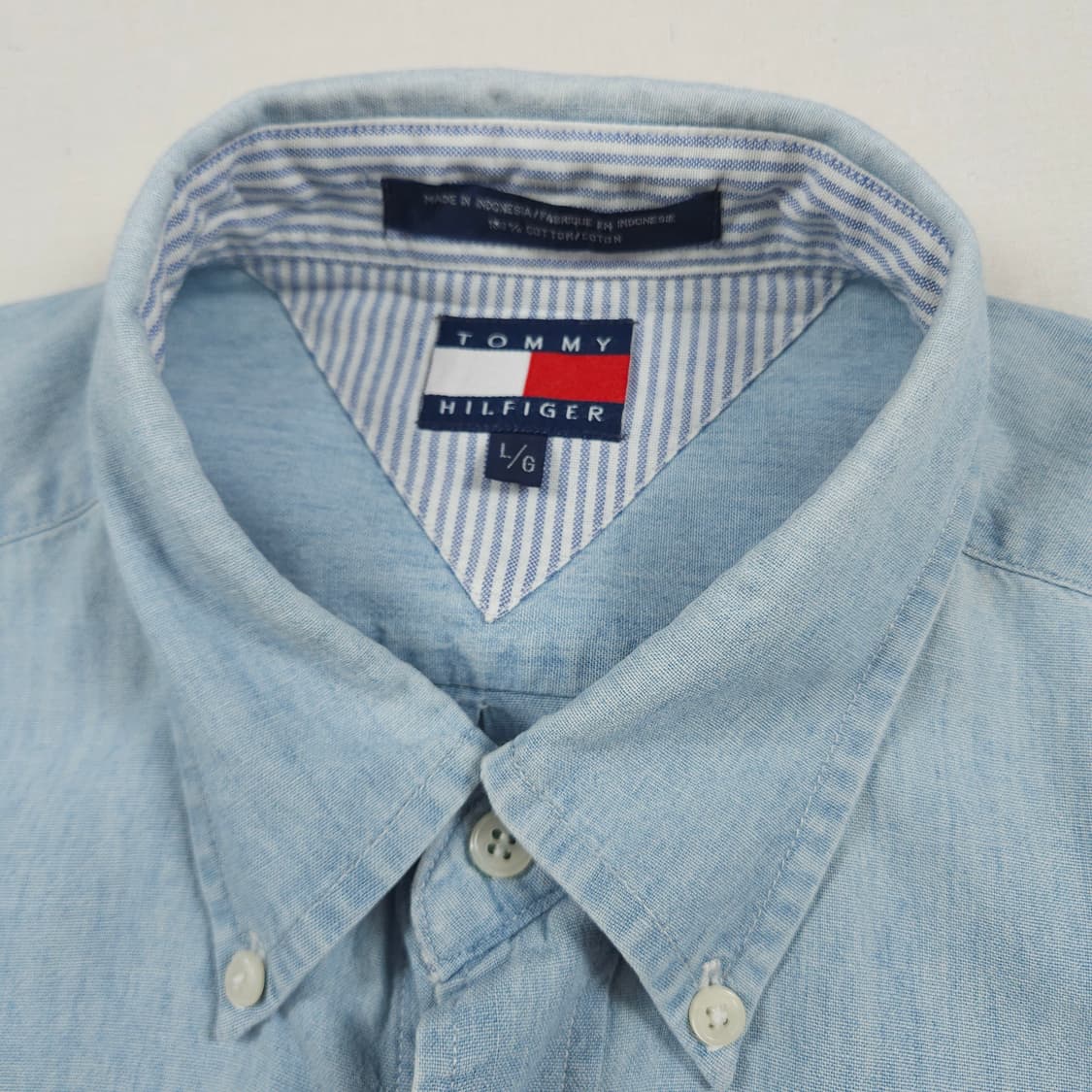 2XL(110) 타미 힐피거 샴브레이 셔츠 상품이미지4