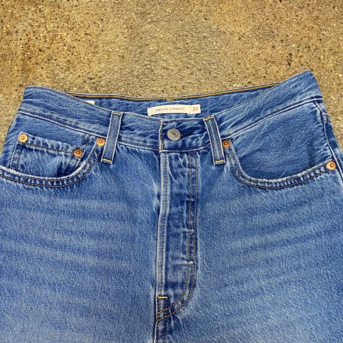 USA 빈티지 리바이스 립케이지 스트레이트 청바지 상품이미지2