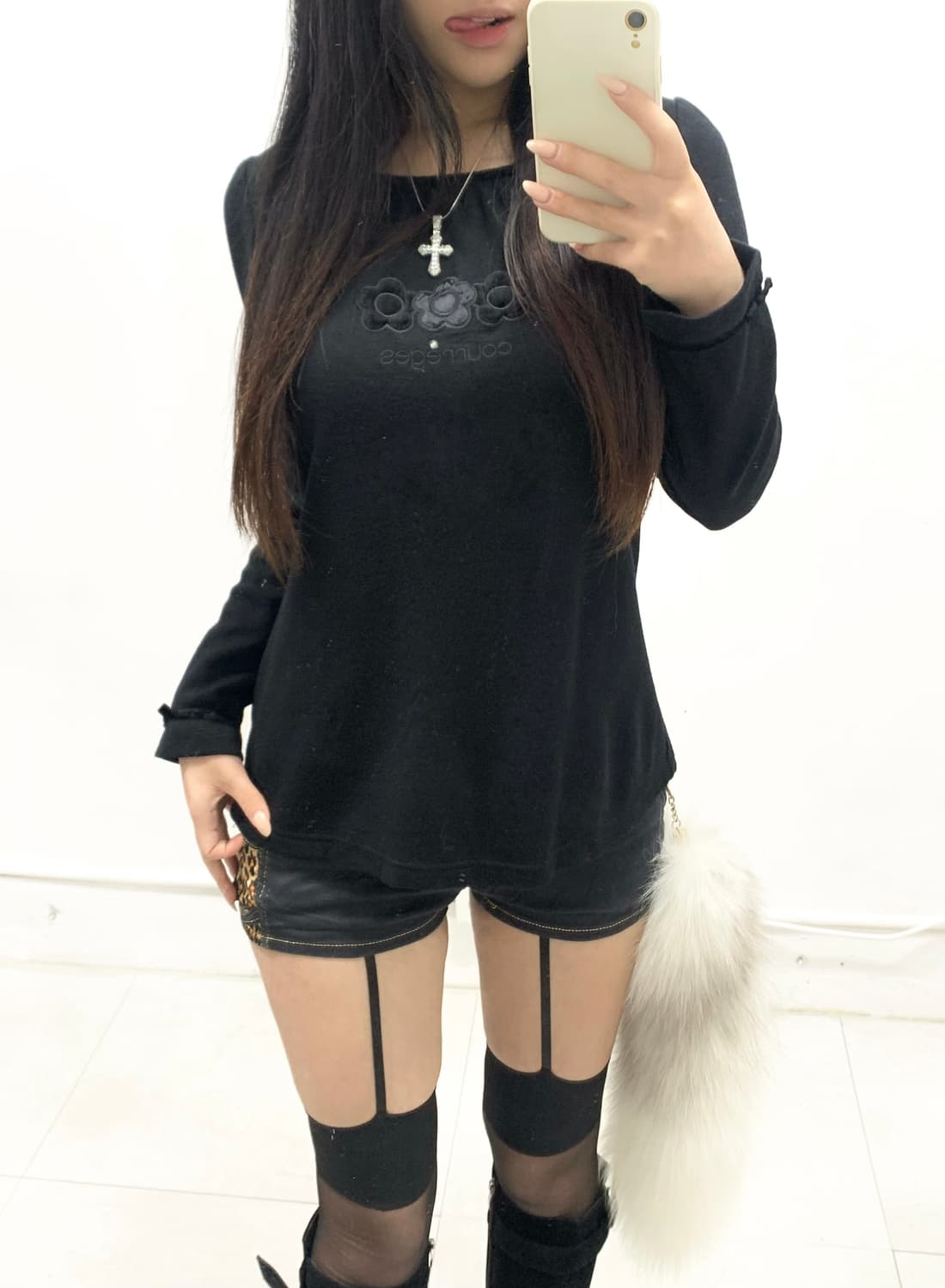 [COURREGES] 꾸레쥬 플라워 큐빅 롱슬리브 상품이미지4