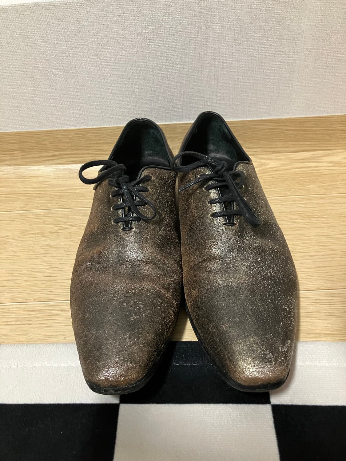 Haider ackermann 골드 글리터 더비슈즈 상품이미지2