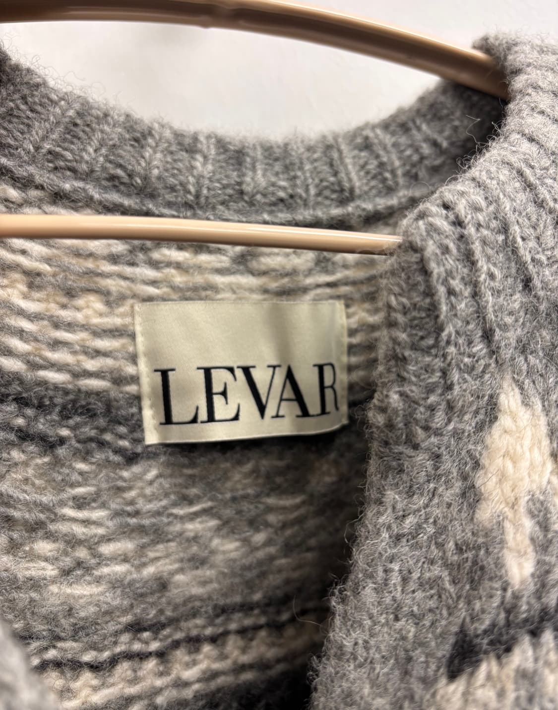 르바(LEVAR) 노르딕 페어아일 핸드메이드 울 가디건 상품이미지2