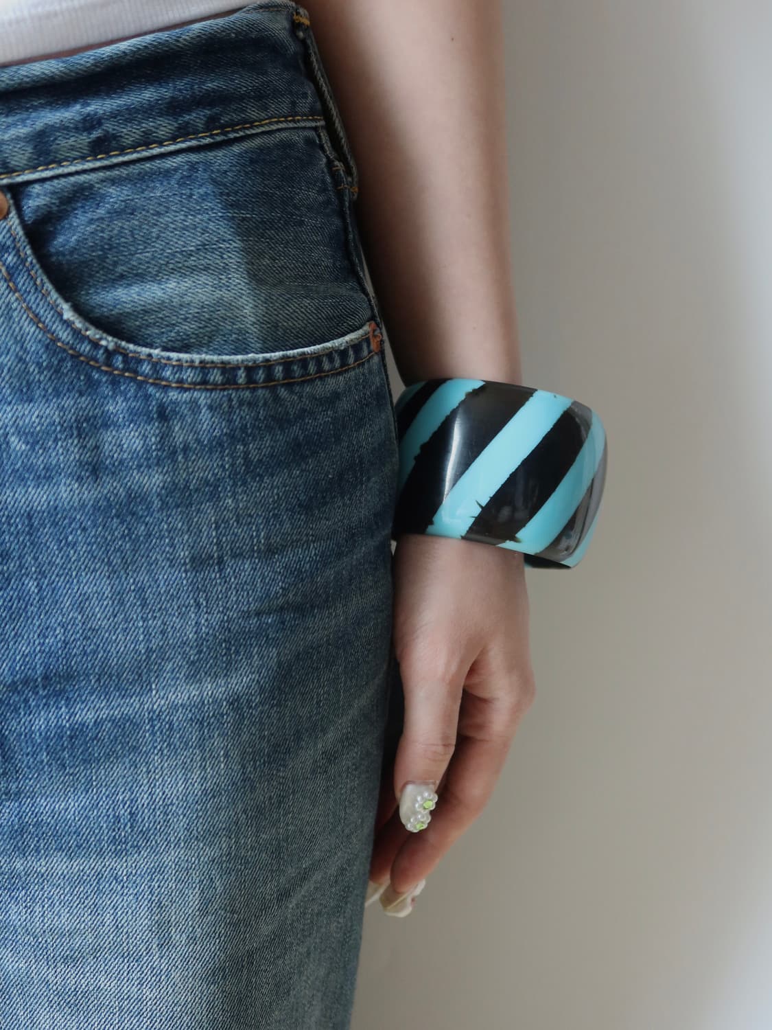 blue black stripe bangle 상품이미지2