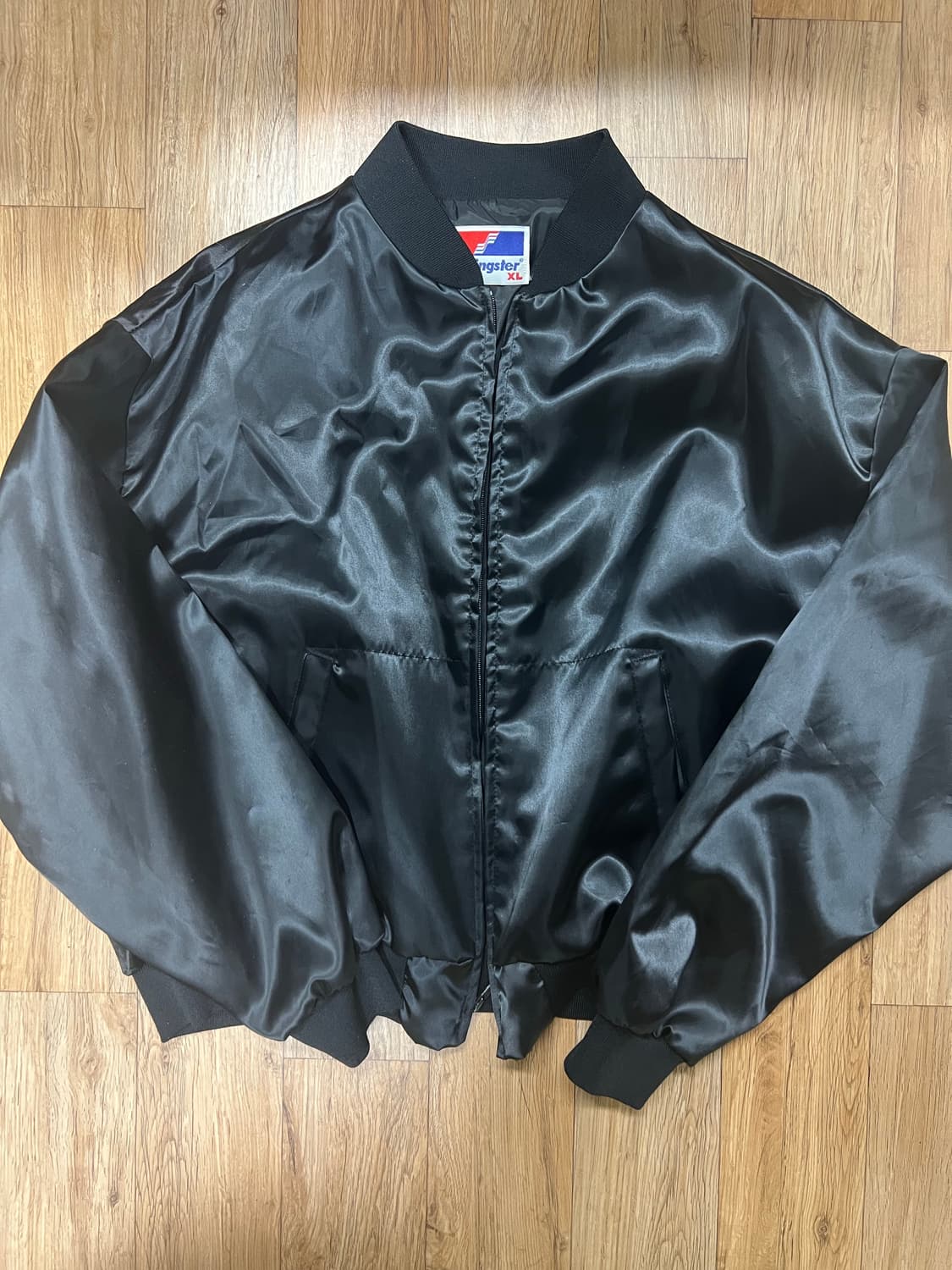 빈티지 camel 새틴 봄버 자켓 상품이미지2