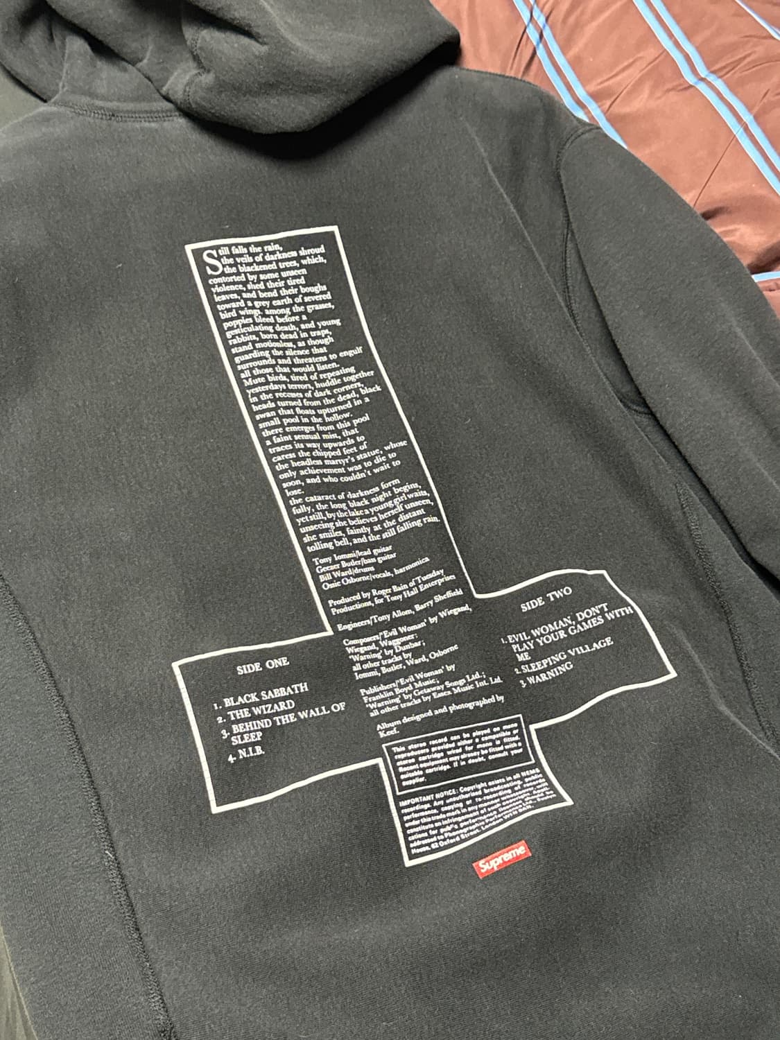 슈프림 블랙사바스 후드 상품이미지2