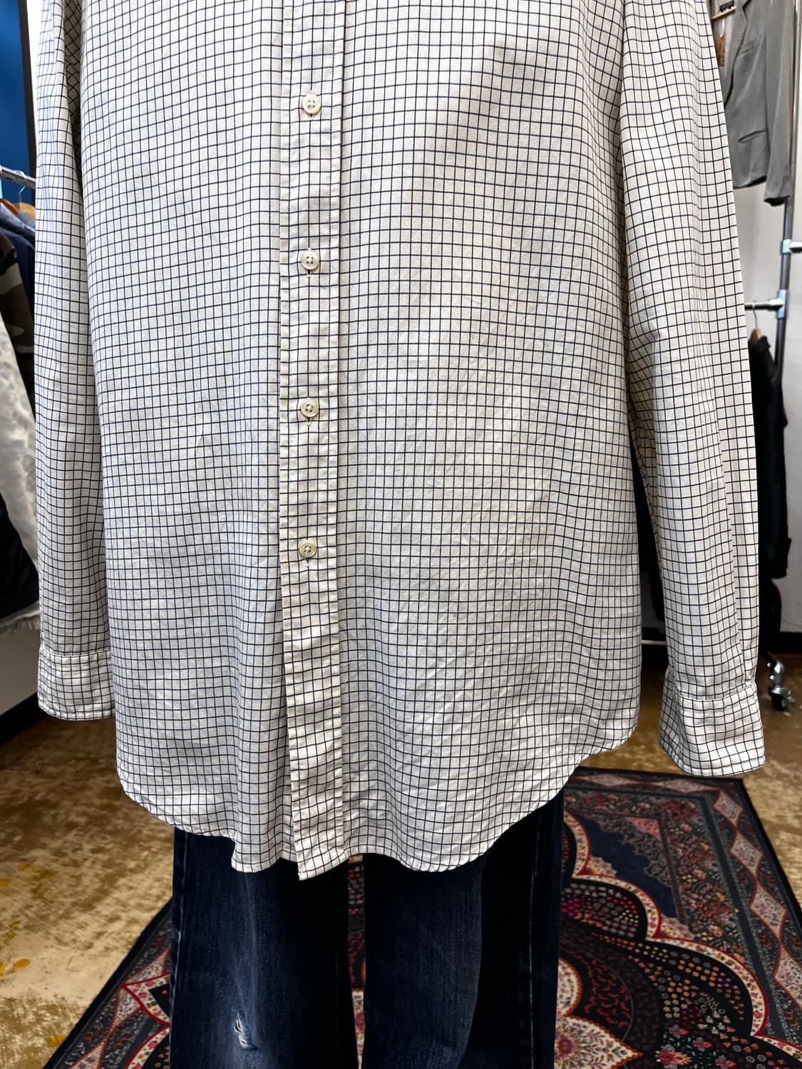 90s 폴로 랄프 로렌 클래식핏 체크 셔츠 상품이미지4