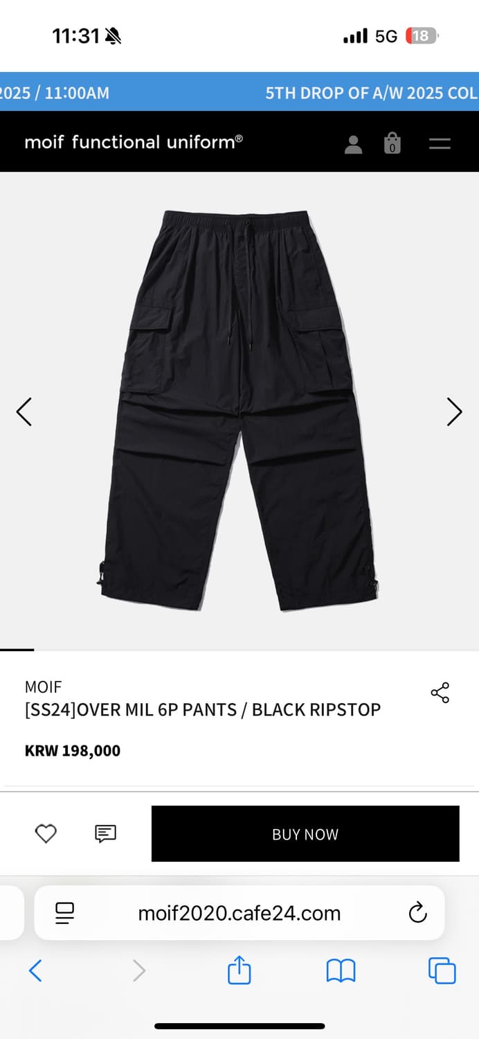 모이프 OVER MIL 6P PANTS 상품이미지3