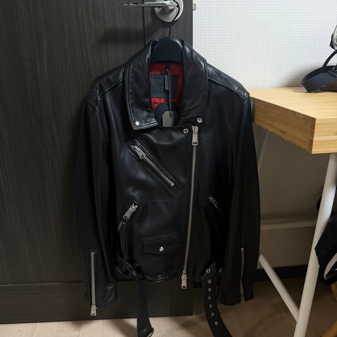올세인츠 빌리 바이커 가죽자켓 M (새상품 택 있음) 상품이미지5