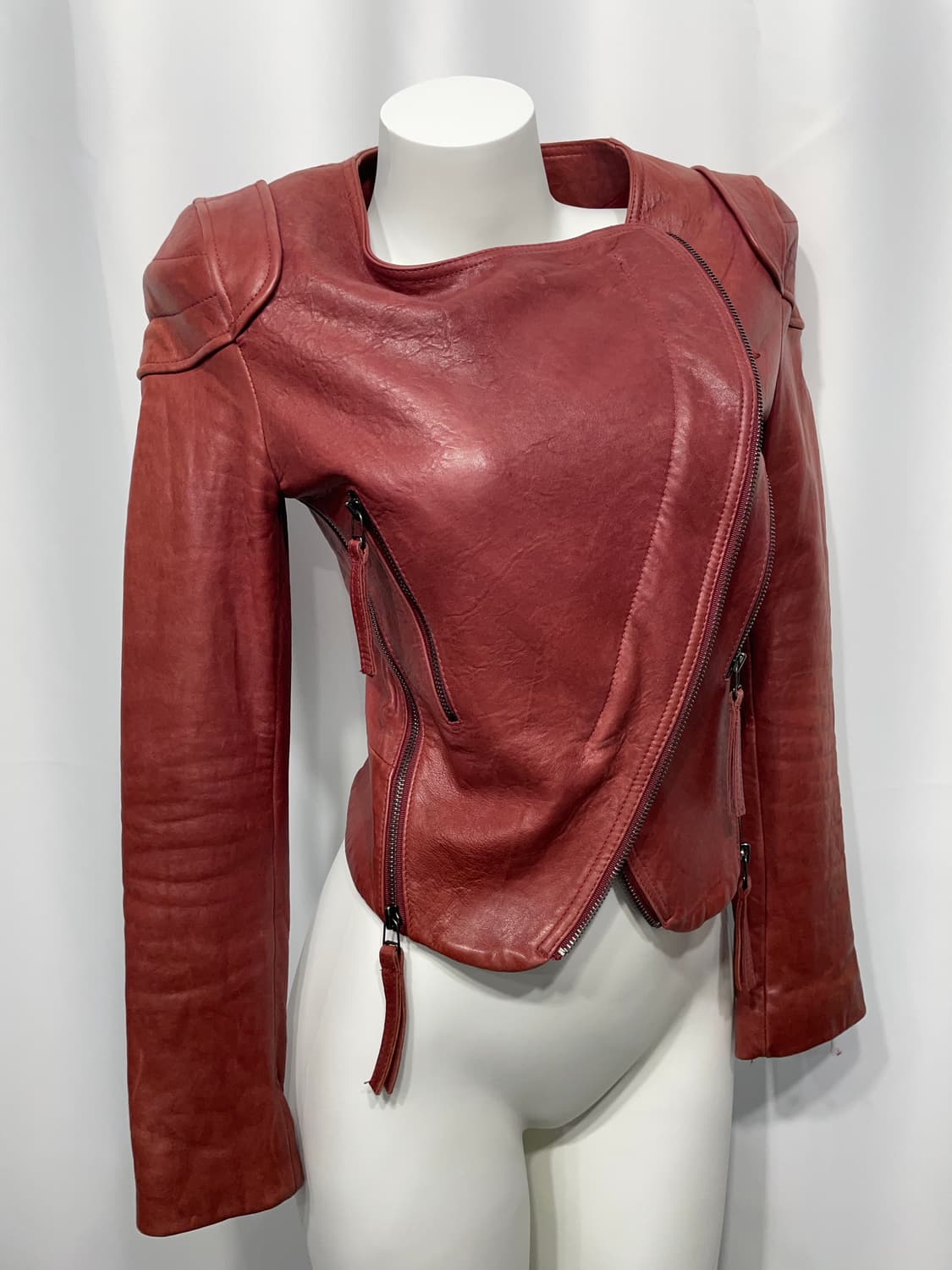 🎸레드 숄더 디테일 레더 자켓🎸 상품이미지5