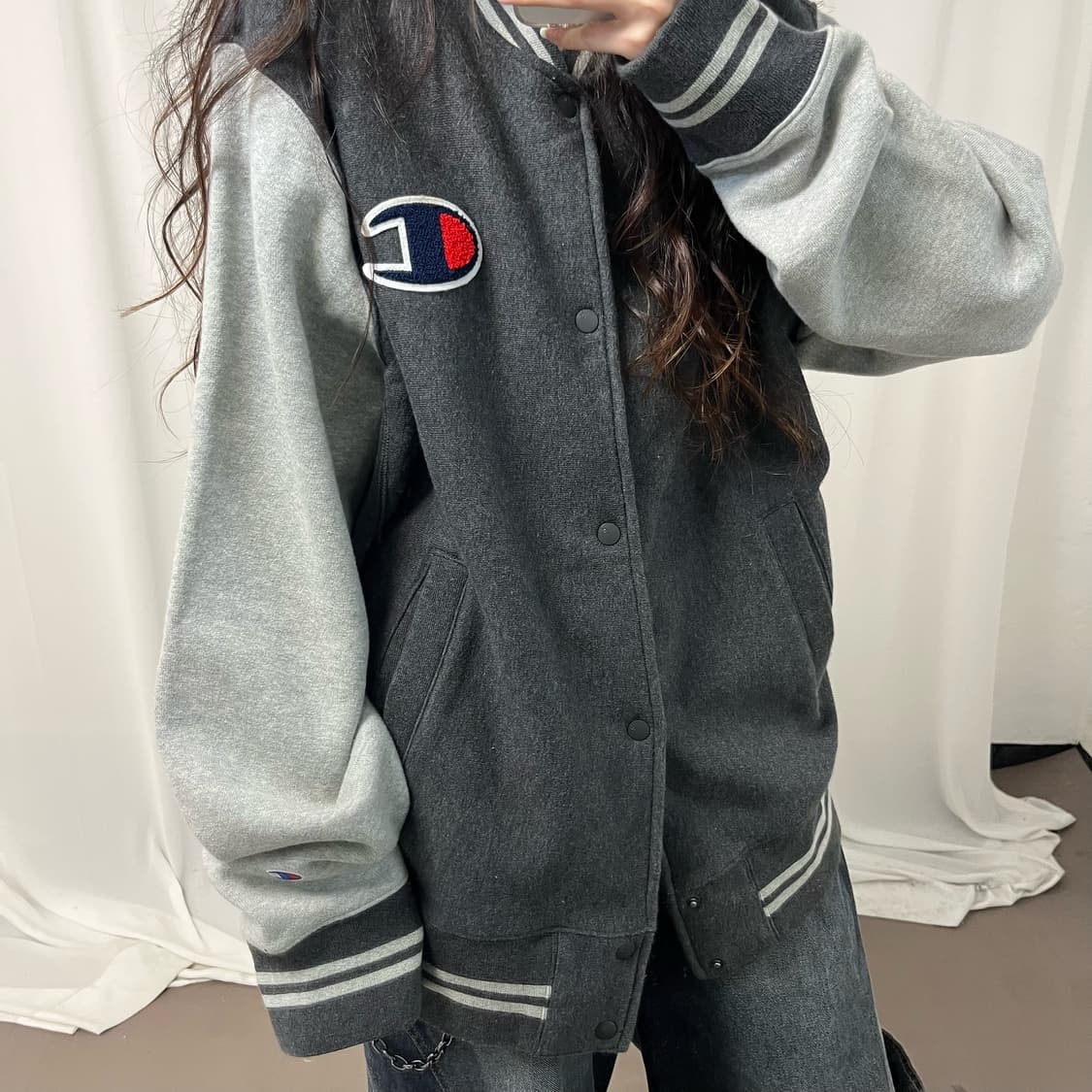 Champion Reverse Weave varsity jacket 상품이미지3